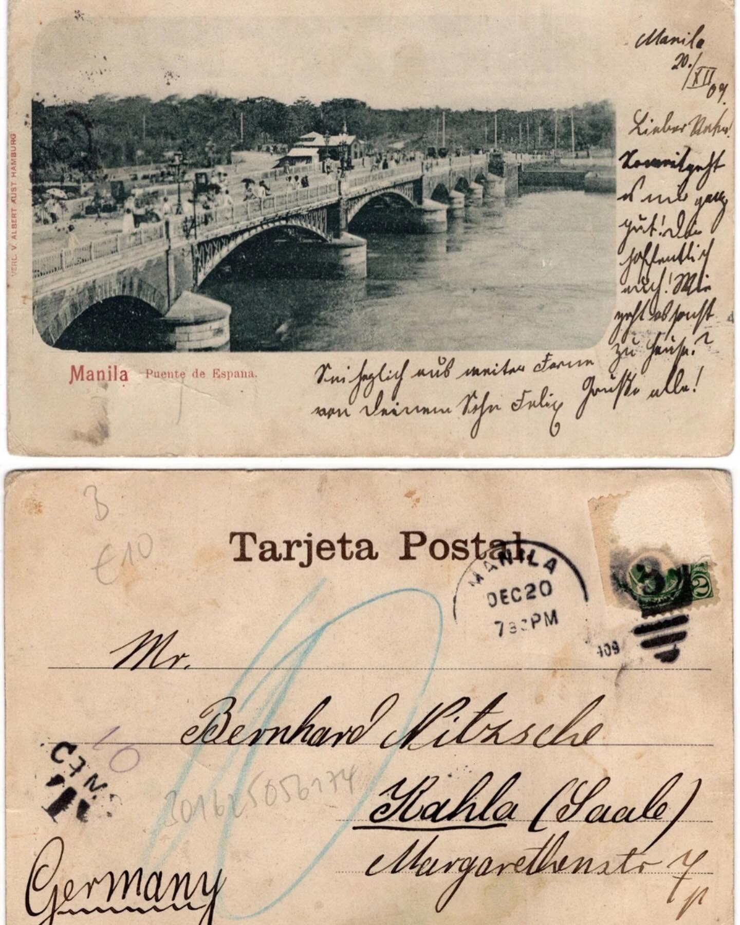 Puente de Espana (Bridge of Spain) now known as the Jones Bridge
Tarjeta Postal 1907
