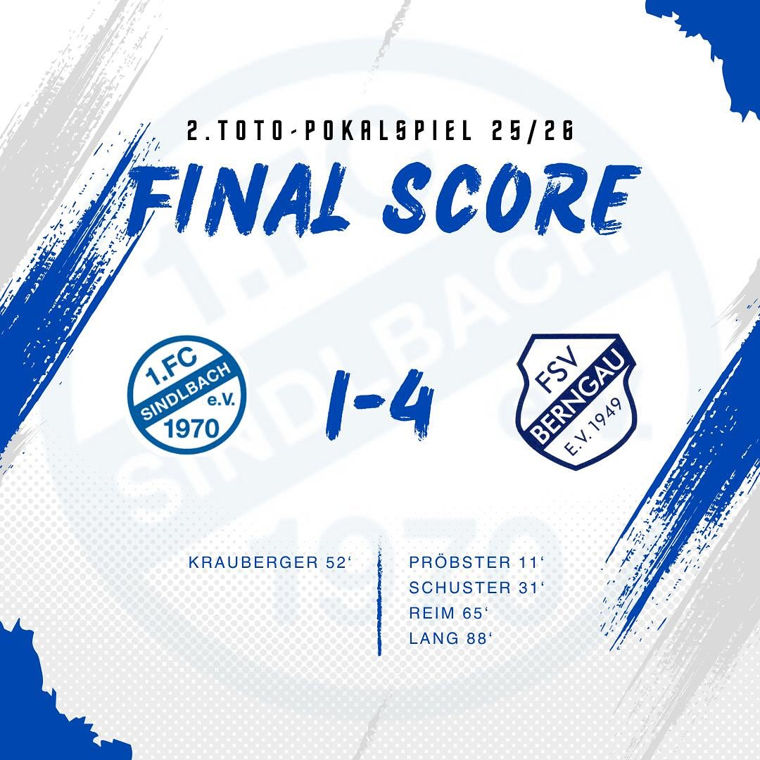 2. Toto-Pokal Spiel gegen FSV Berngau:
Tore:
⚽️52' Fabio Krausberger 🅰️ Timo Moosburger