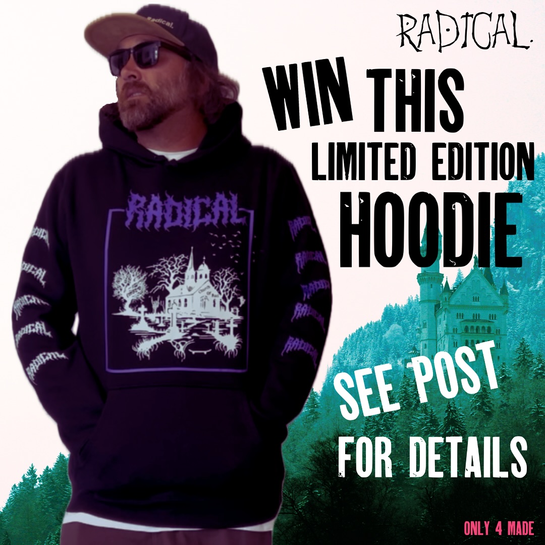 WIN A SUPER LIMITED EDITION CHURCH OF RAD HOODIE
With our CHURCH OF RAD long sleeve tees selling out at every festival this summer, we figured it was only fair that we give you guys a chance to win one of these super limited edition hoodies.
It’s pretty simple, all you have to do is
* Tag three people who would love this
* Share on your story & tag us
And that’s it… really easy!!!
We only got four of these hoodies made, and @mikierad has already grabbed one… so get tagging and sharing. You’ve got until 9pm on the 3rd August.
Stay Rad and thank you again for the support!
#rideformentalhealth #radicalclothinguk #competition #summer #mentalhealthawareness #radical #radicalclothing #mentalhealth #festivals #hoodie #clothingbrand