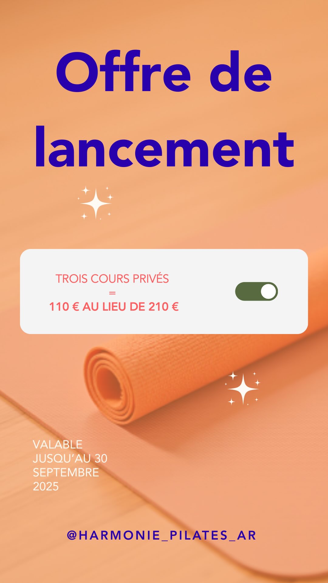 🔥 Une offre à ne pas manquer !
Tu hésitais à te lancer ? C’est le moment parfait.
💌 Découvre l’univers du Pilates dans un cadre chaleureux et bienveillant.
✨ Une première séance pour t’initier, t’écouter et bouger en douceur.
Le tout au cœur de Strasbourg, dans un studio pensé pour ton bien-être.
📍 Places limitées – pense à réserver vite !
💬 Tu as une question ? Écris-moi, je te réponds avec plaisir 🌿
#pilates #pilatesstudio #pilatesfrance #offrespeciale #bienetre #renforcementmusculaire #posture #souplesse #pilatesreformer #pilateslover #pilatesparis #pilateslife #harmoniepilatesstudio #pilatesaddict #pilatesinspiration #mouvementconscient