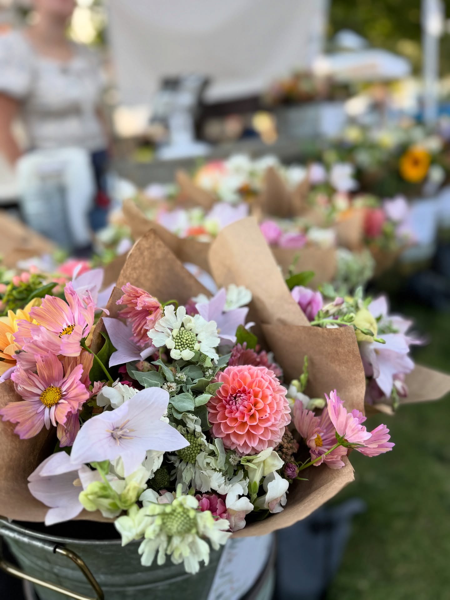 We’re back! We’ll be gone again next week, so we’d love to see you today! Lots of dahlias to share today, along with pollen-less sunflowers, balloon flowers, scabiosa, cosmos, zinnias and so many other summer blooms. We’re here at the @provofarmersmarket until 2!
#makeutahbloom #utahflowerfarm #provo #provofarmersmarket #utahgrown #provogrown