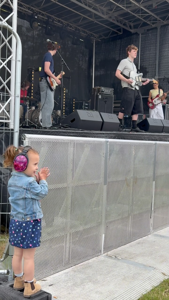 Manning the faders at Together Again festival with The Kites on Sat. Stoked to have got to bring the fam again. Olive loves The Kites almost as much as her daddy does! Enjoyed sets by The Cribs and Sister Sledge after too!