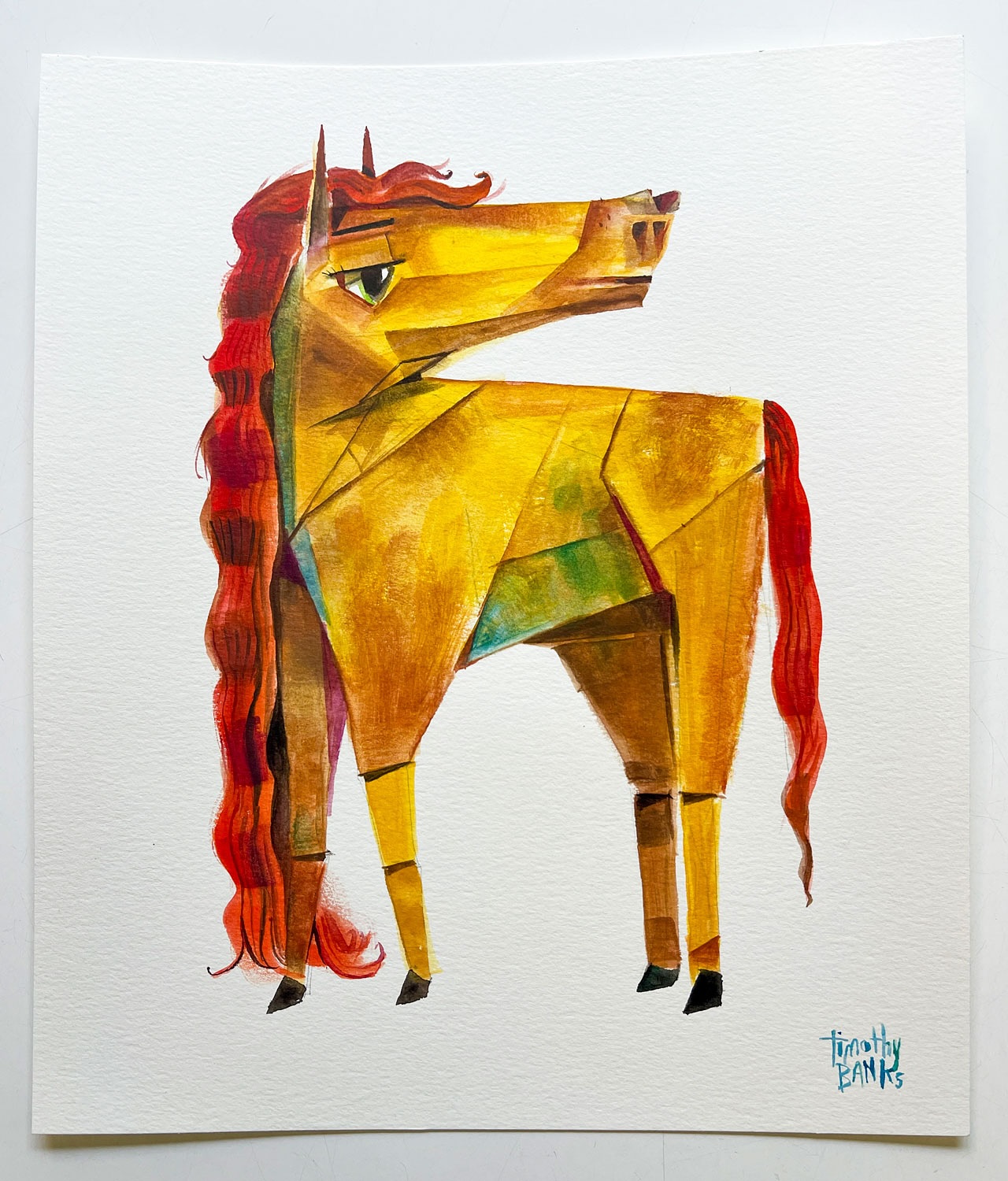 Pony Pride – now available on UGallery
Watercolor on paper, 10.25 x 12”
A pony not afraid to let its hair flow.
✨ Purchase directly through the link in my bio. Collectors, bring this pony home today.
#timothybanksstudio #ponypride #watercolorpainting #contemporaryhorseart #cubistpainting #modernartcollector #ugalleryartist #artforsale #quirkyart #equineart #southernartist #lowcountryart #whimsicalfineart #gallerywork #artdrop