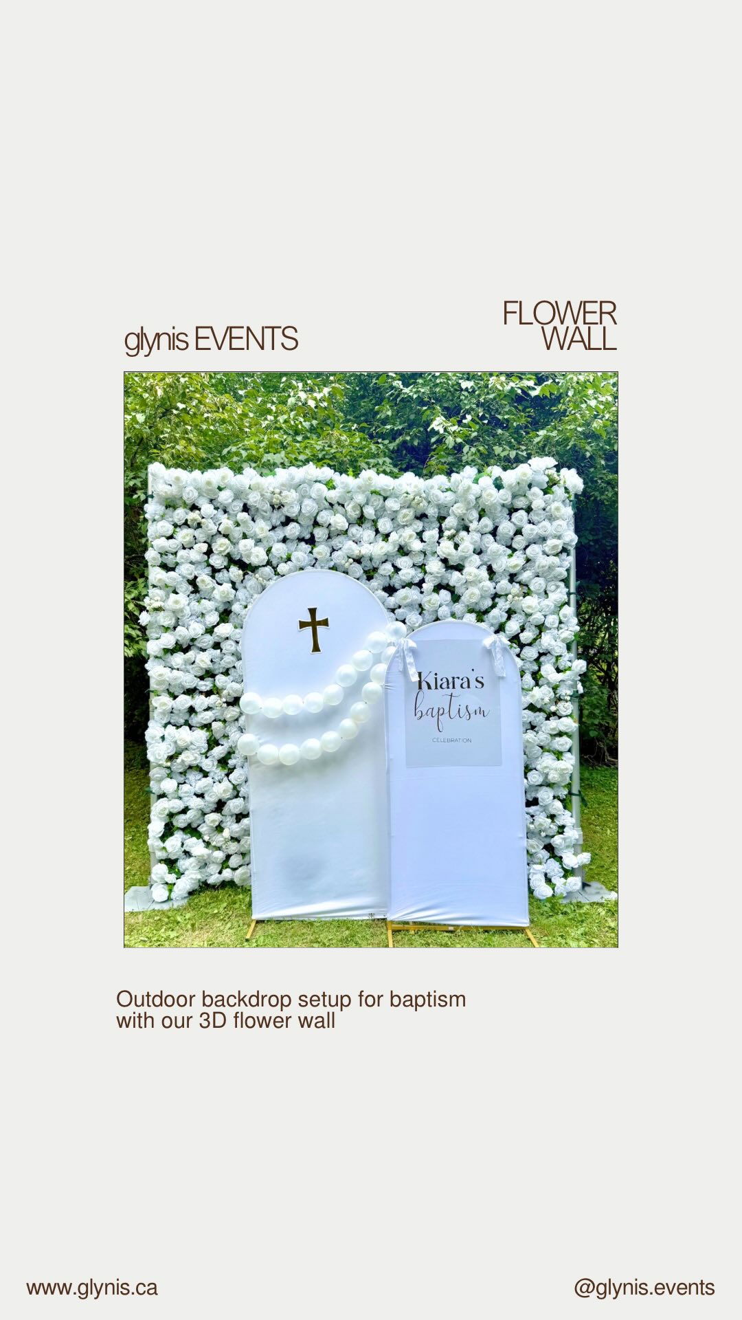 From a natural outdoor space to a stunning floral feature 🌿✨
Watch this white rose flower wall come to life for a beautiful baptism celebration 🤍🌹
Perfect for any event; indoor / outdoor:
baptisms, baby showers, engagement, weddings 💒🌸
📍Montreal
📅 Reserve our 3D walls by August 9, 2025 50%OFF
🎥 Behind the scenes of our luxury event setup
💐 Custom flower wall backdrops
📞 DM to inquire or book your next event
#EventDecor #BaptismDecor #FlowerWall #EventStyling #LuxuryEvents #EventPlanner #OutdoorCelebration #ChristeningDecor #FloralBackdrop #EventDesign #WhiteRoseWall #BabyShowerIdeas #PartyPlanner #EventDecorInspo