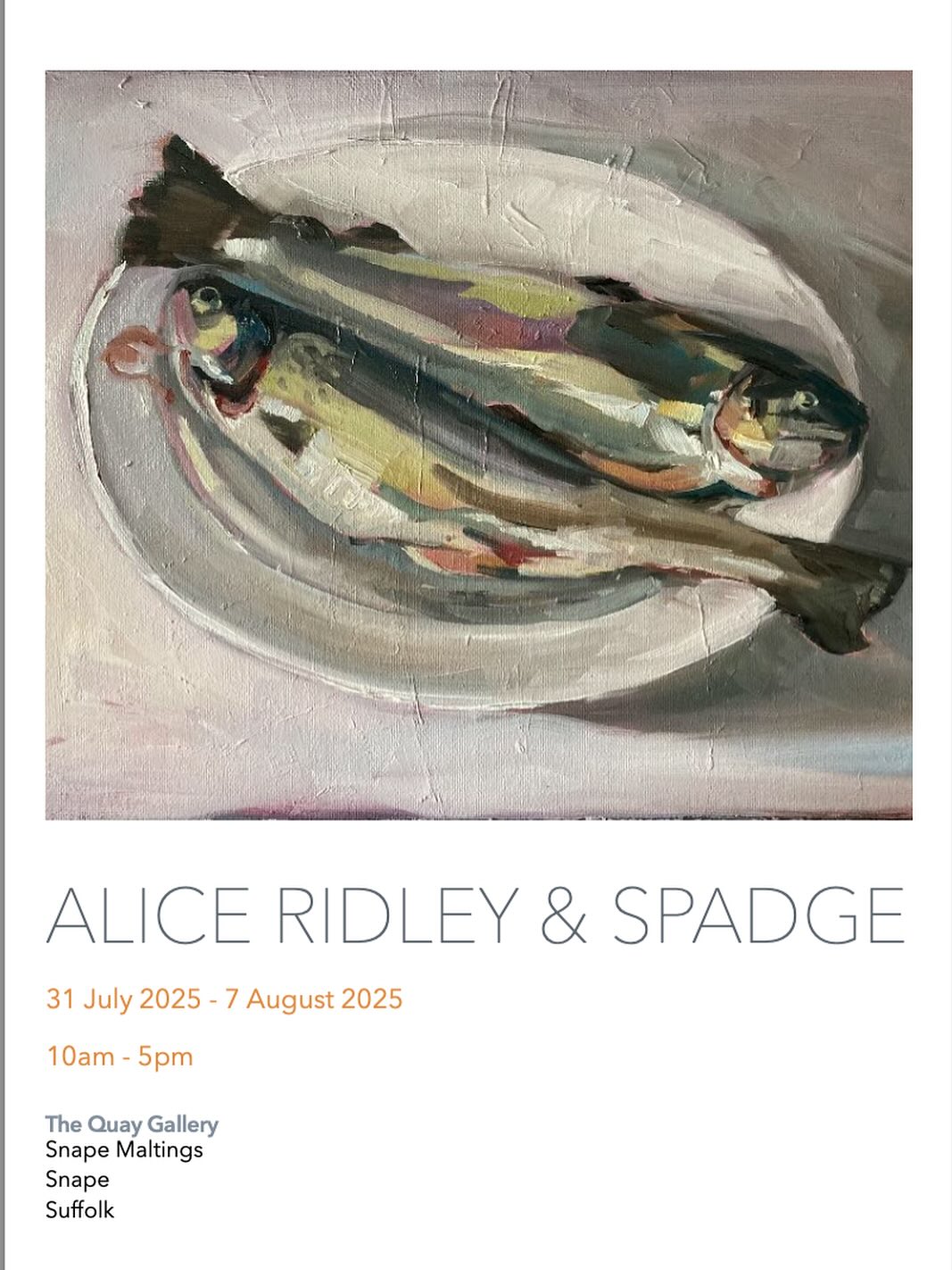 I’m getting ready for my next exhibition with @spadgeart at @snapemaltings at The Quay Gallery. We will be open from tomorrow at 10am -5pm. Come and say hello and enjoy the beauty that is Snape Maltings
#snape #snapemaltings #thequaygallerysnape #exhibition #beautifulsuffolk #beautifulsuffolkcountryside #suffolk #suffolkculture #suffolkart #suffolkartist #buyart #woodbridge #trout #troutpainting #stillifepaintings #oilpaintings #spadgehopkins