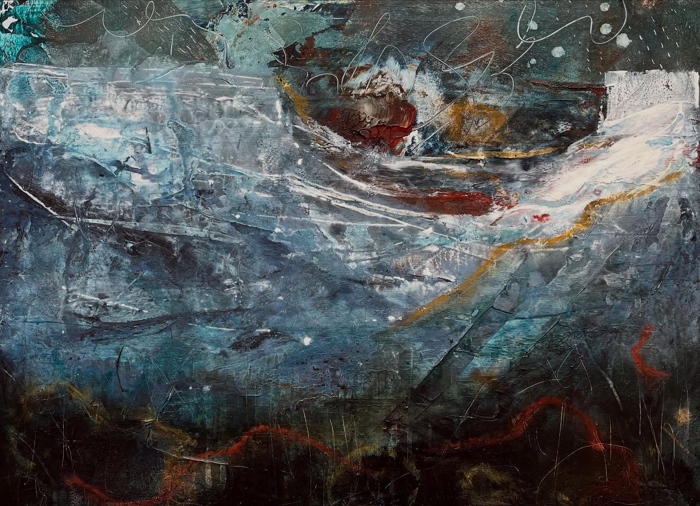 Here’s the first of my last ‘playing’ session…. ‘Britannia run aground’ came to me in the midst of the process….. quite apt for where we are I wonder?
#contextemerging #drawbacktheveilofthisworld #seismicshifts #abstract #abstractart #welshartist