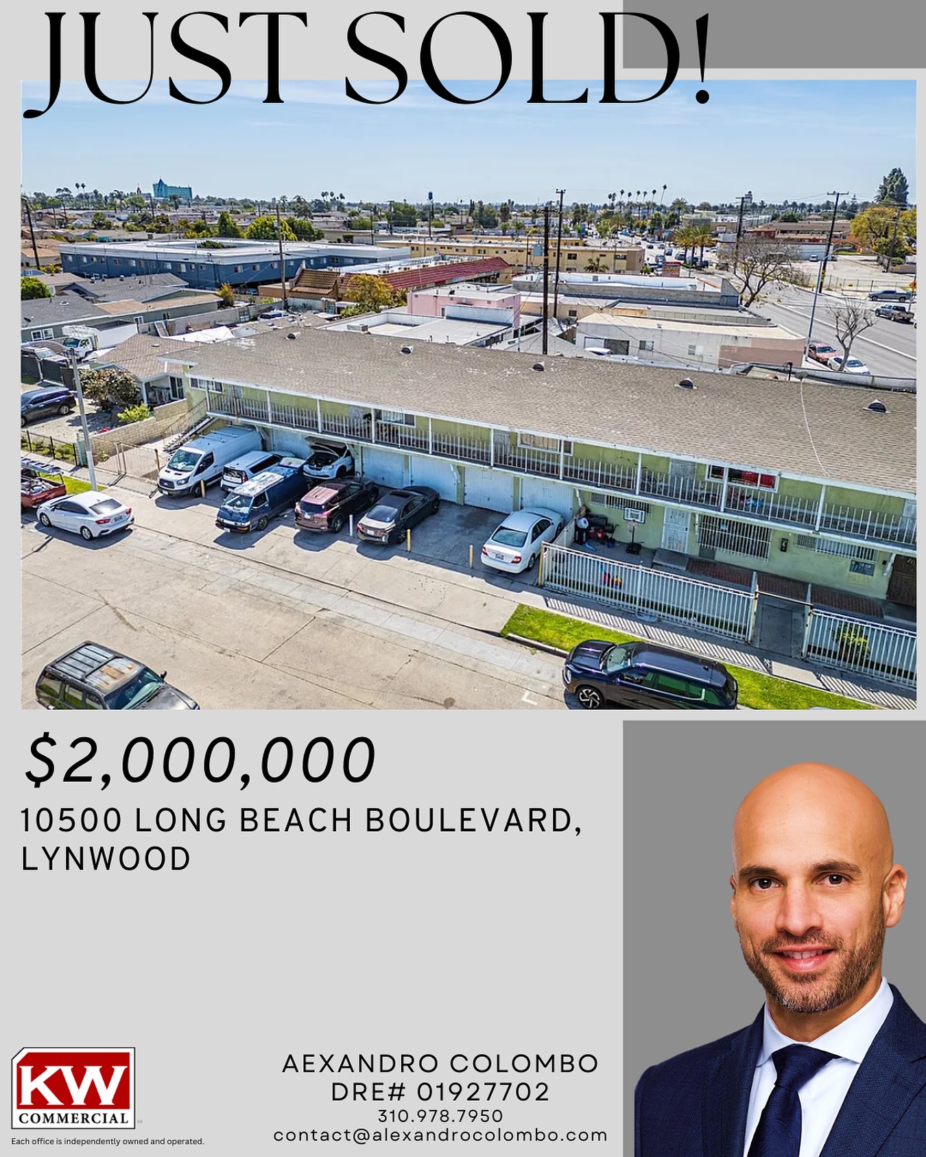 Another #SOLD for Alexandro Colombo of @kwcoastalproperties!🏆🏆 Congrats!🙌 Keep up the great work!
KW Commercial SoCal doesn’t skip a beat! 🥁
#kwcommercial #kwcommercialsocal #multifamily #realestate #lynwood #longbeach #commercialbroker #commercialrealestate #colombocre