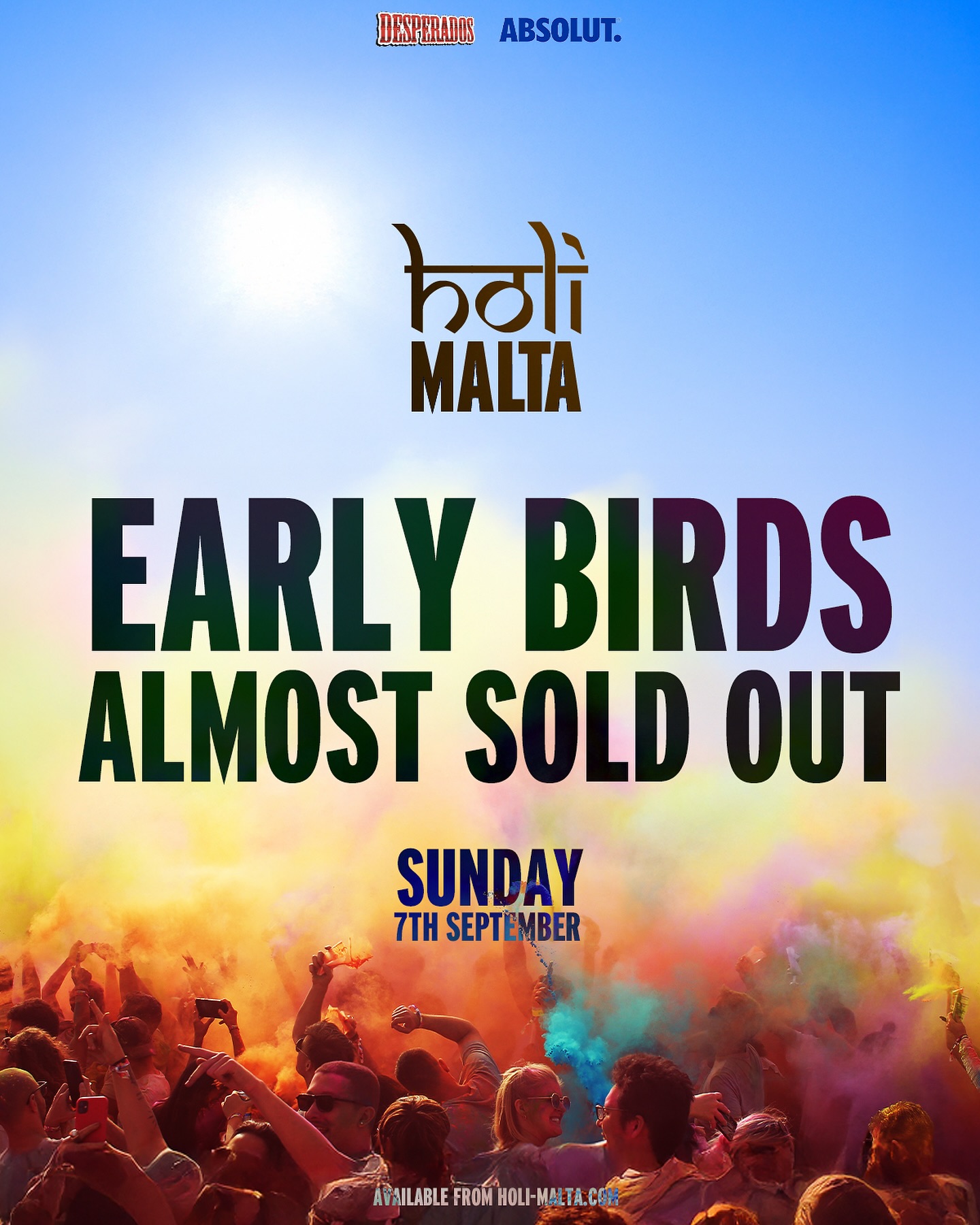 ‼️DON’T LEAVE IT TILL THE LAST MINUTE‼️
🎟️ TICKETS ⏭️ Link in @holi.malta boi.