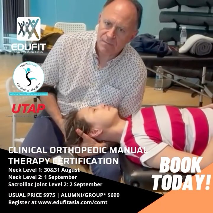 ๐ฃ HELLO HELLO, MANUAL THERAPY LOVERS! ๐
This is your chance to learn from one of the BEST in the field โ the legendary Dr. Joseph Muscolino @drjoemuscolino is coming to town! ๐ธ๐ฌ๐ฅ
๐ Clinical Orthopedic Manual Therapy (COMT) Courses
๐ 30 Aug โ 2 Sep 2025
Whether youโre a therapist, bodyworker, or educator โ this course is a game changer. Come refine your skills and deepen your clinical knowledge with a world-class mentor. ๐ง ๐โจ
๐ฌ DM us to join as a group and enjoy special rates!
๐ Alumni? Let us know and weโll get you the alumni fee too!
Letโs grow together and elevate the manual therapy profession ๐ช register at www.edufitasia.com/comt
See you there! ๐๐
#ManualTherapy #COMT #JosephMuscolino #EdufitAsia #TherapistLife #SGTherapists #ContinuingEducation #HandsOnSkills #ClinicalExcellence #singapore #singaporefitness #physiosingapore #chirosingapore #osteosingapore #manualtherapist