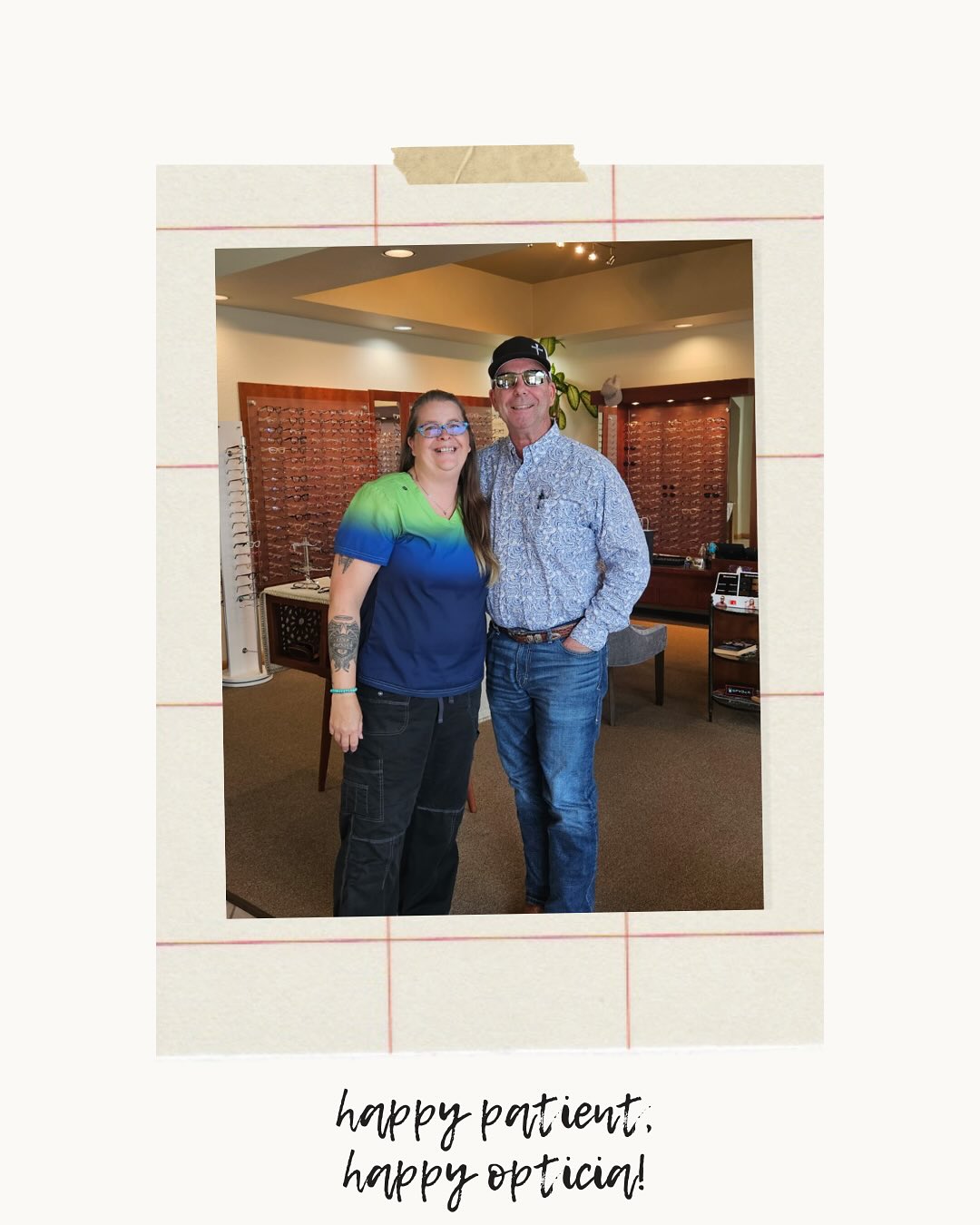 just another day in paradise with our happy patients! stop by our optical boutique to get styled for your next pair of glasses and leave “feeling cool” like this patient did 😎 hear it from the patient himself per his review - “made the whole process of exam and new glasses so easy. my new glasses were also back in a week. Friendly and professional. Highly recommend 🤓”