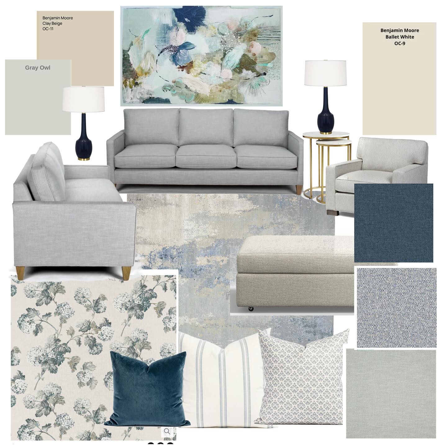 This is what I’m working on today… finishing a family room design plan for clients… NAILED IT! @linellelemoine