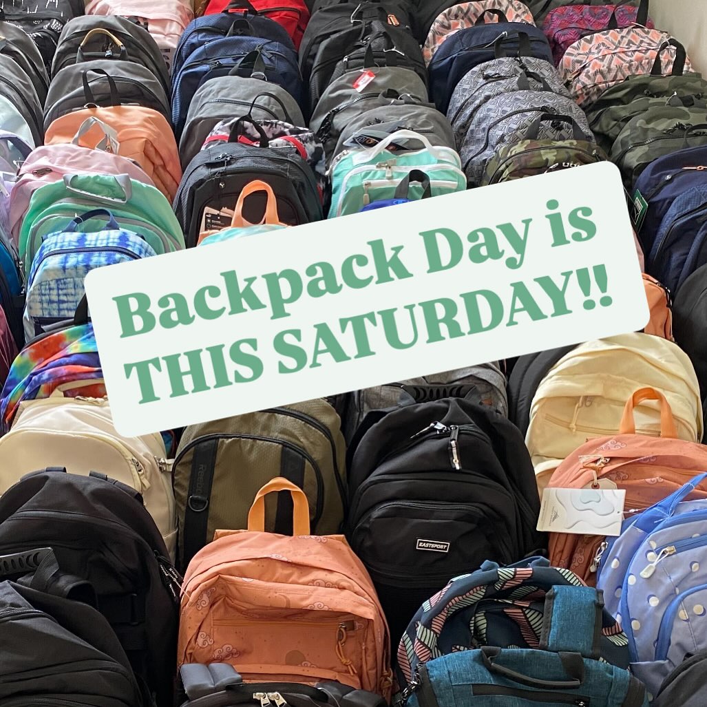 Join us for backpack day on August 2! Kids will be picked up at regular times. Kindergarten through 12th grade students will receive a backpack filled with school supplies.