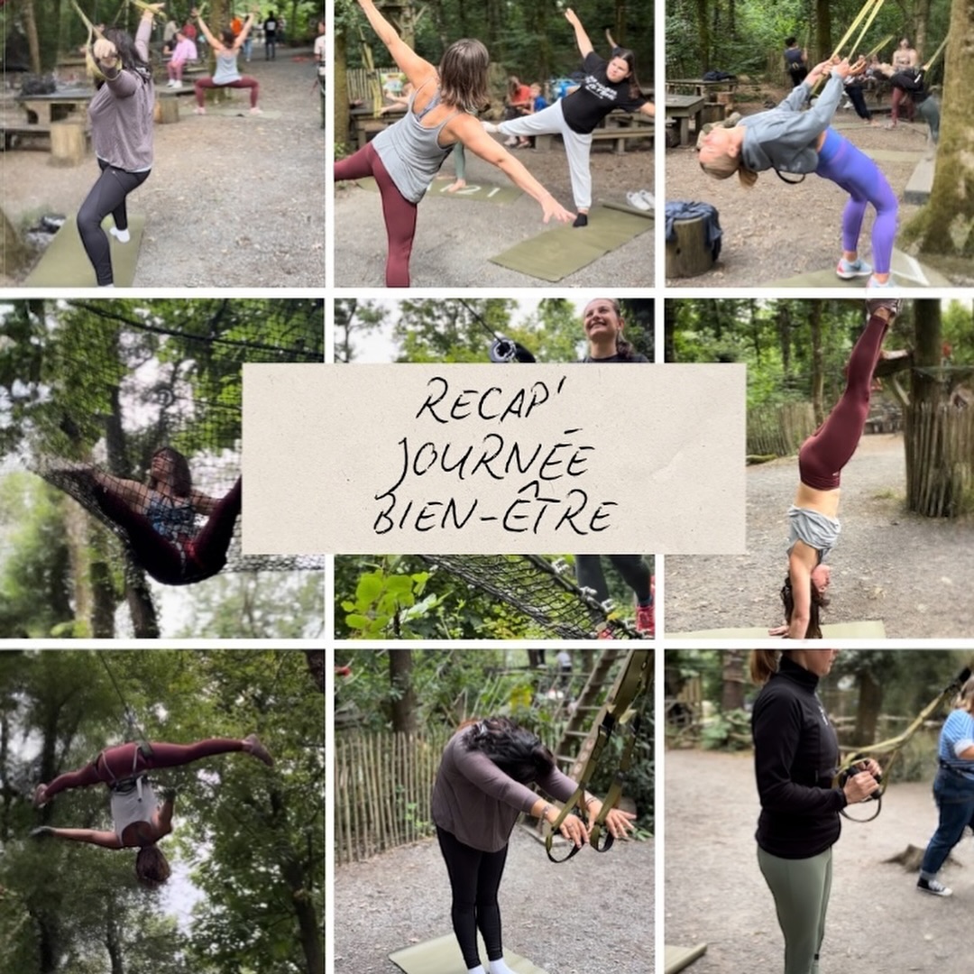 🤸🤸♀️🤸♂️Ce dimanche , nous avons organisé une journée de bien-être avec des pilates suspendus animés par Gabrielle @gab_be_wellcoach ainsi qu’une activité d’accrobranche au Fun Park de Dirinon.
Voici quelques images de cette journée en votre compagnie.
Nous espérons que vous avez passé une agréable journée sportive !
Un grand merci à Gabrielle @gab_be_wellcoach et à toute l’équipe pour cette belle expérience au parc !🌳🌳🌳