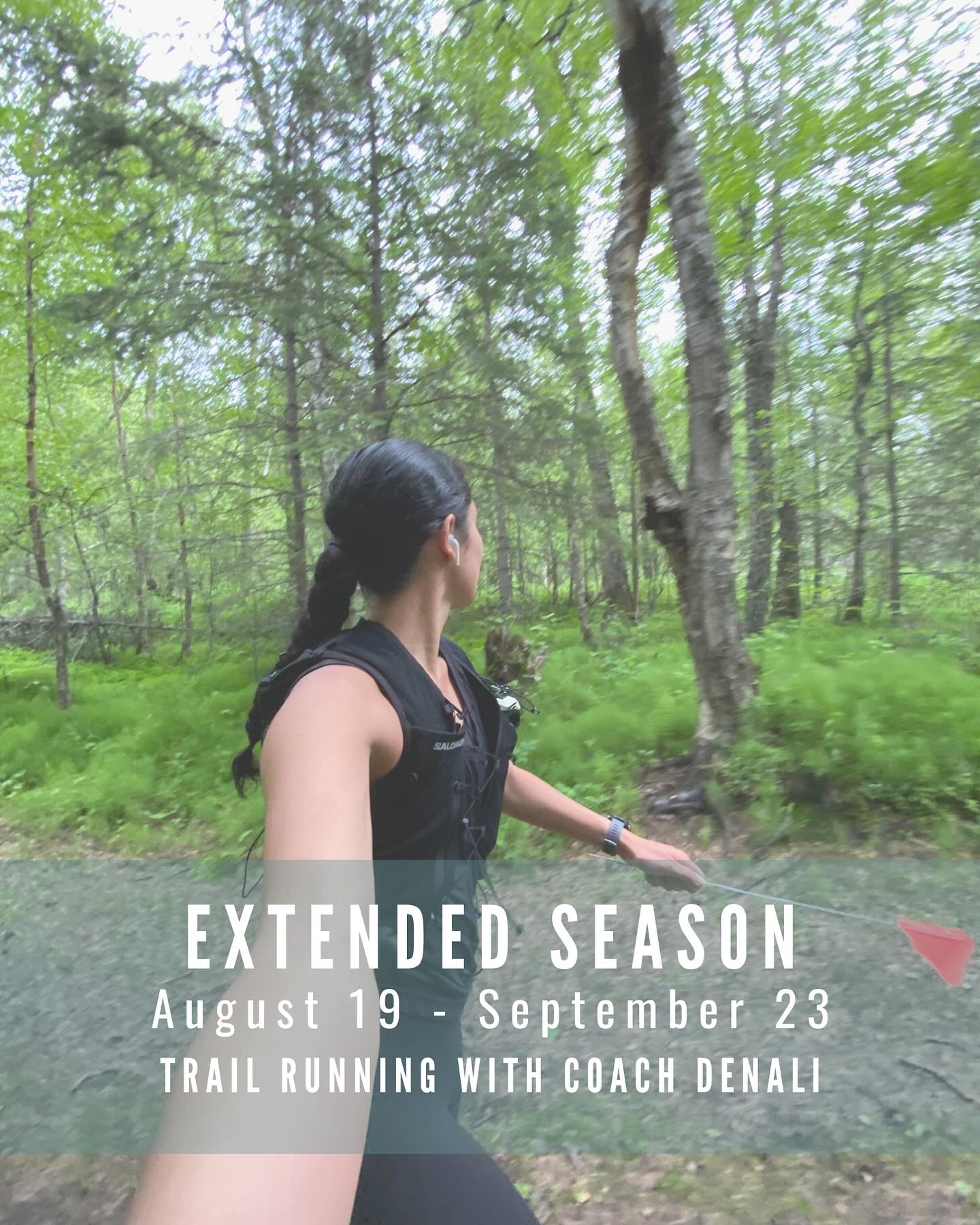 Not ready for summer track season to end?? Join us for our extended season with Coach Denali! Extended season is 6 weeks of trail running coached by our fearless leader and experienced trail runner @denalibug! Weâre so excited to have her back for another season and canât wait to hit the trails in 3 short weeks!