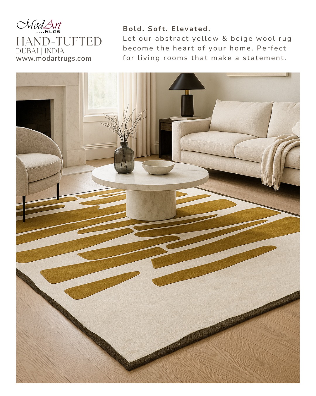 Hand-tufted for one of our Chicago projects.
Let this abstract yellow & beige wool rug be the centerpiece of your space - bold, warm & full of character!
📩 DM us to begin your custom rug journey.
#rugs #carpets #rugsofinstagram #carpetsofinstagram #rugsandcarpets #carpetsandrugs #rugsforsale #rugsonline #modartrugs #dubaiinteriordesign #shippingworldwide #bespokerugs #custommade #dubaidecor #californiarealestate #handmaderugs #newyorklife #handmadecrafts
{Luxury carpets in Dubai, Handwoven rugs, Custom-made carpets, Dubai interior trends, Traditional carpet craftsmanship, Premium floor coverings, Carpet design inspiration, Made-to-order rugs, Bespoke home decor Dubai, Home decor, United state}