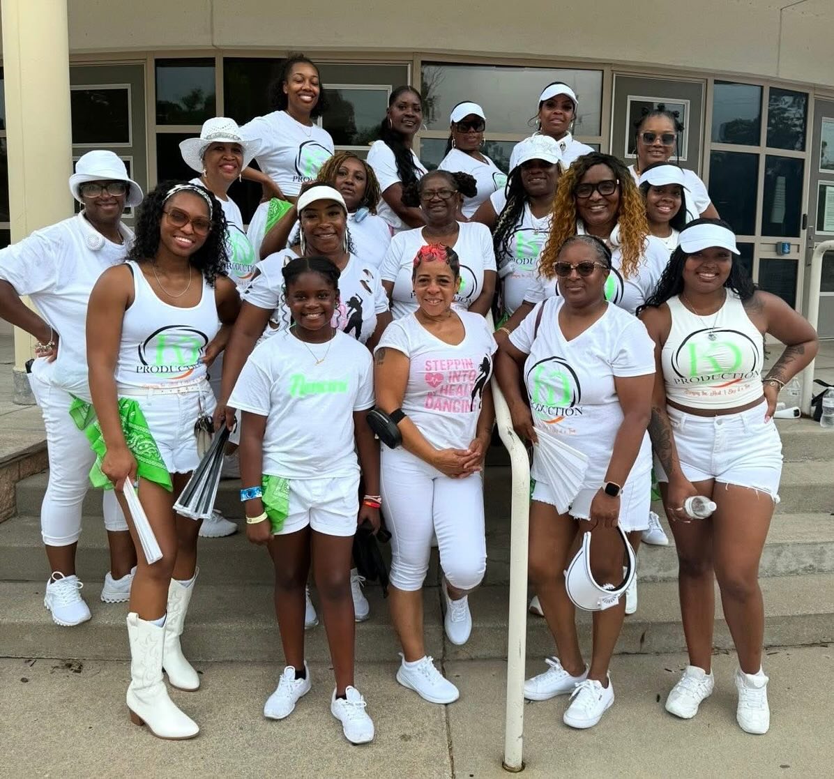 Thank you Kim and Camille for trusting us to make your custom tees for the parade and heath event!! #KDProductions #SteppinIntoHealth #TFC