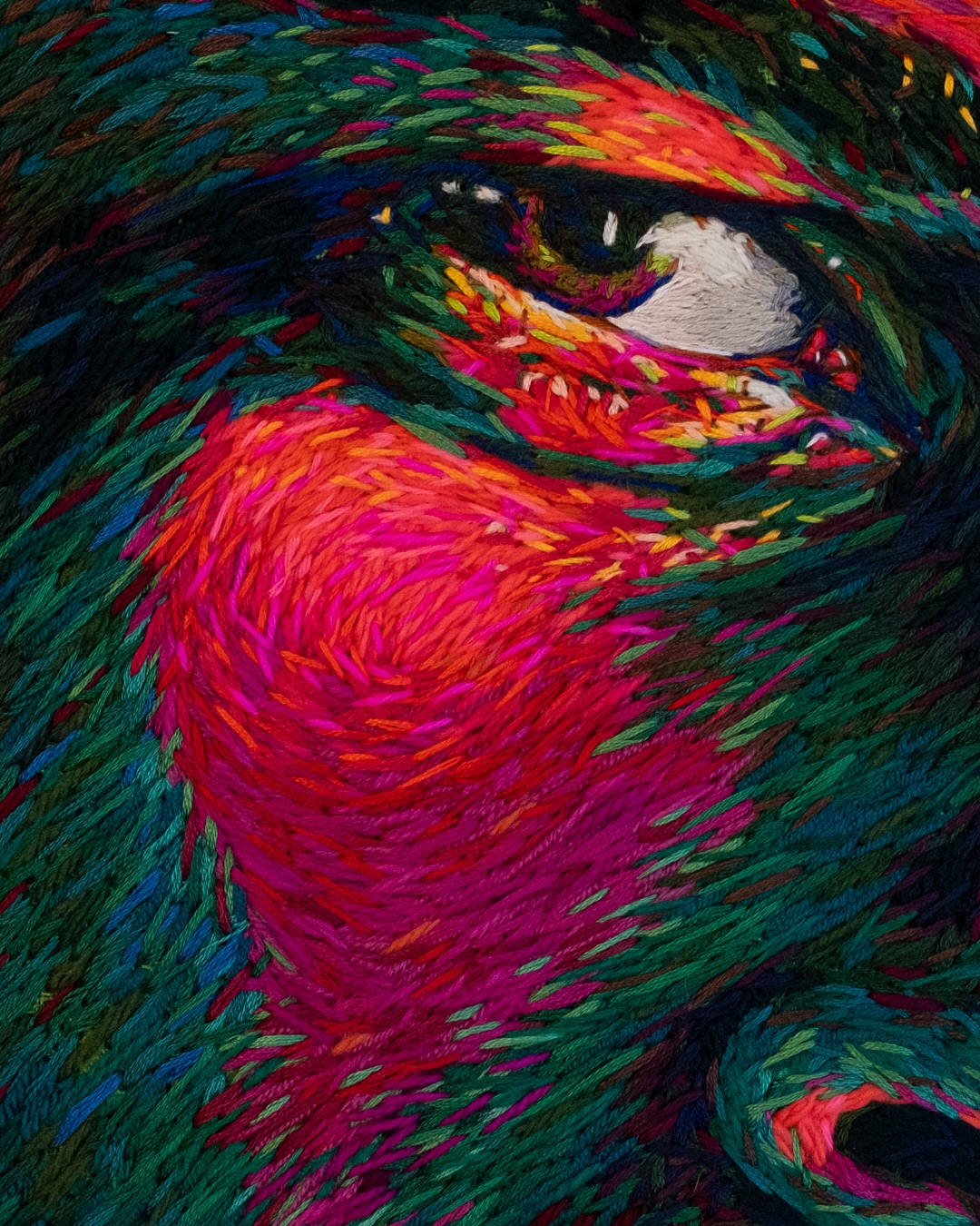 Peeping him before the opening on Friday!
This piece nearly didn’t make it after being taken on a two-day joy ride with the delivery man instead of going to the framers. The last picture is me - hours before flying across the world - elated he found its way back. Referenced from a Camel advert from a 1970’s Playboy, he really did go an extra mile.
Crewel Intentions opens for First Fridays at @paradigmgs . I am opening alongside my sister in show @hanwriting. This is our second shared solo!
We are also sharing this night with Little Italy, an exhibition of masterful miniatures by @dinabrodsky and @lorraineloots
Lorraine and I bonded in the rain, back stage of a Little Dragon concert and waitressed together. We have shared so much of our creative journey since the very beginning with one another -so to be showing on the other-side of this world ball together is a real dream.
More peeks behind the curtain soon!
#embroidery #portrait #needlework #fibreart #embroideryportrait #crewelintentions