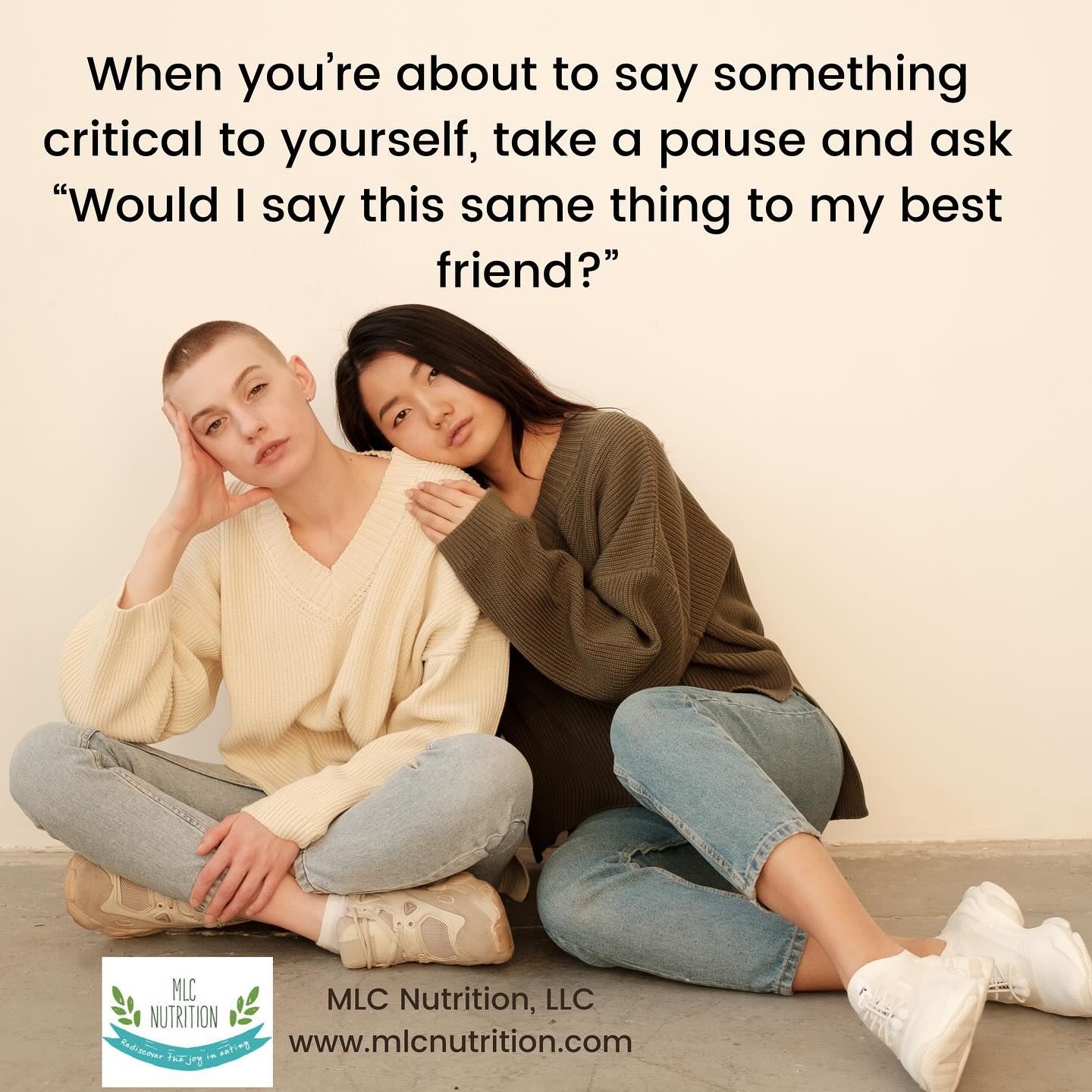 This may sound simple but it can be a really great reframe when we’re struggling with critical self talk. We likely find we’d be a lot more gentle and compassionate with a loved one than we tend to offer ourselves 💛