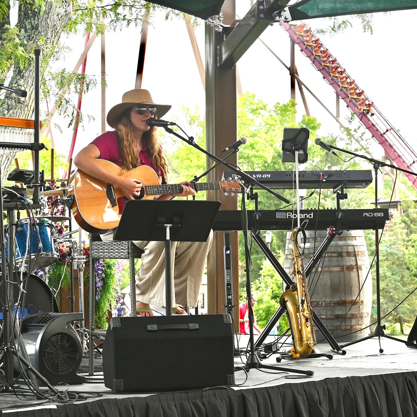 It was another great summer singing at King’s Island! (Also featuring Dad on drums — on the other side of the park😁)