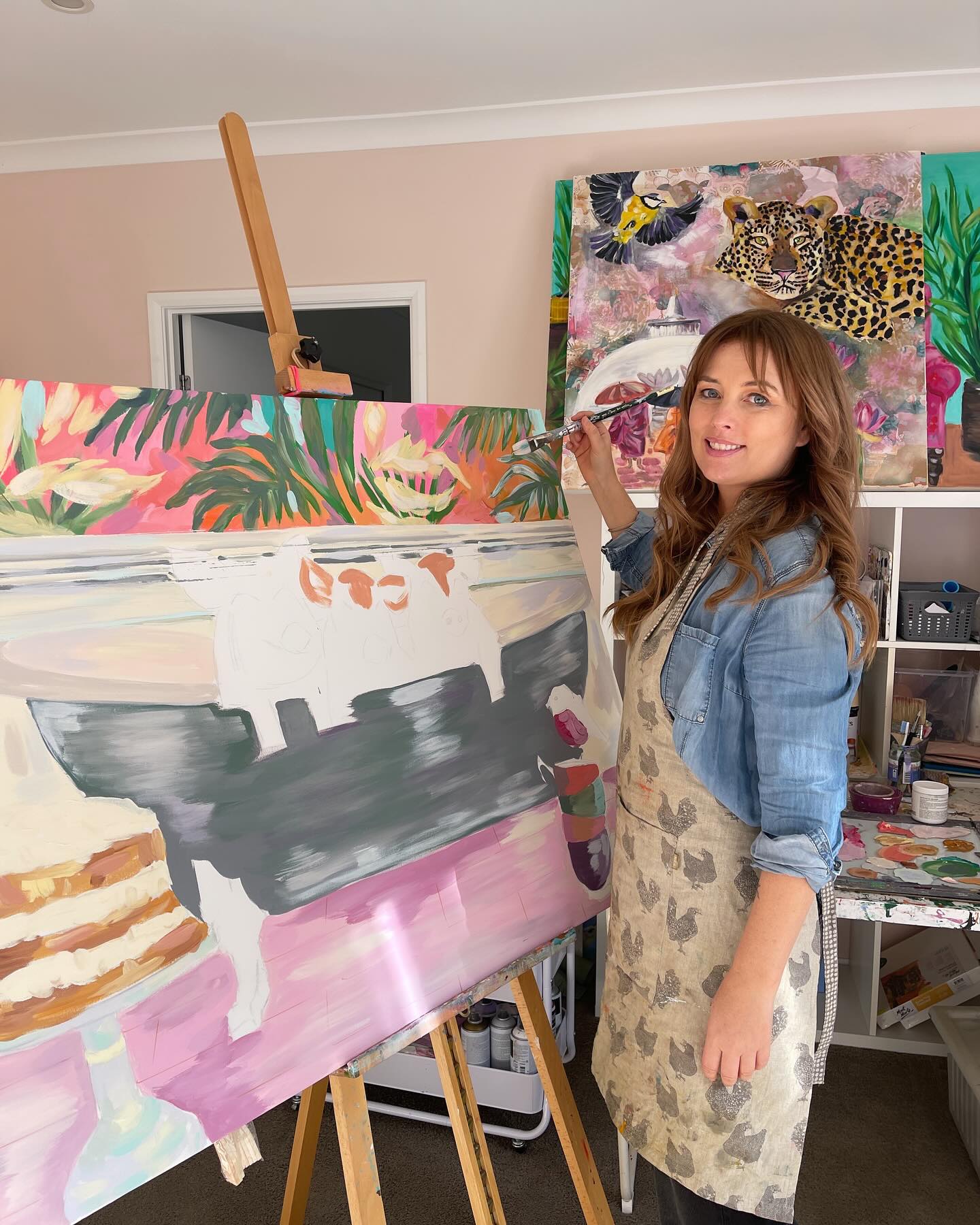 Sometimes it feels like the world is losing its colour. The news is heavy, the skies are greyer, and our hearts can quietly grow a little dull.
That’s why I paint like this — with all the colour I can muster.
Bringing these vibrant beings to life on canvas brings me joy — and I hope it brings you a little, too.
The world needs more whimsy.
More tenderness.
More colour.
And I’ll keep painting until it’s spilling out of every corner. In the meantime, can you guess what this painting is going to be?!?