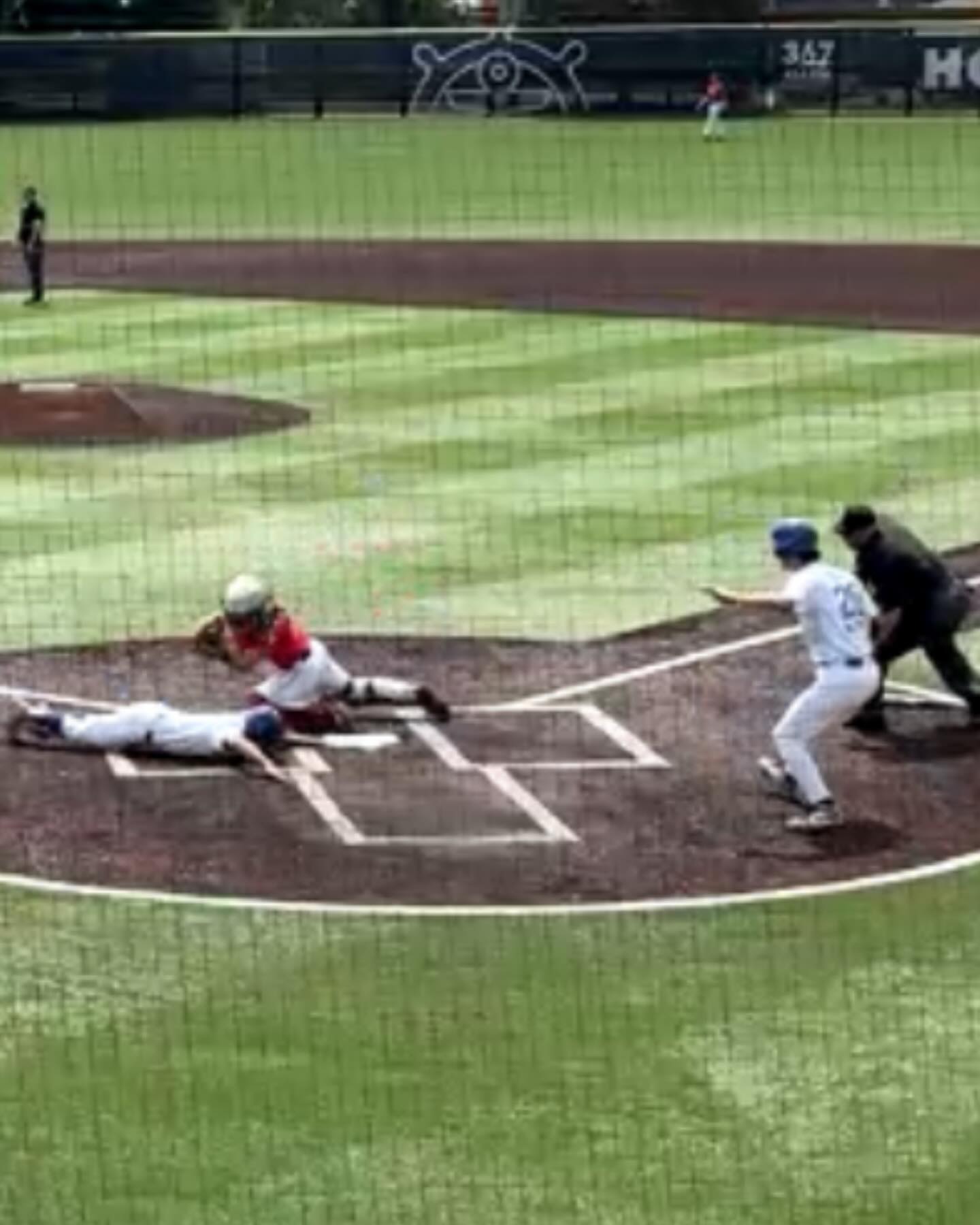 Looks like our guy was safe at the plate by a mile as Ben’s hand is touching the plate when the catcher is still catching the ball. This was one of those game shifting calls….we would have been up 2-0 with one out, and just had our 4th hit in a row. It was a tough loss for sure, but we could not be more proud of each and every single one of these boys! These boys fought hard even with the odds stacked against them and showed us that their love and loyalty for one another will remain strong even when faced with adversity. Well done Grocery Boyz, well done! #mybrothers #wearefamily #groceryboyz