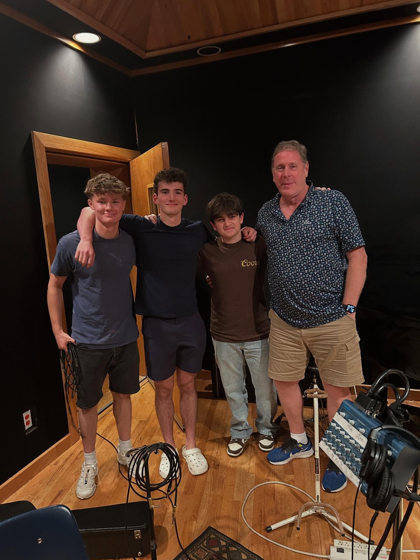 Our student Paul Smith finishing up his class by recording his friends Sam Jackmanan and Anthony Keever with teacher Ken Schubert @post skript 2022 #class #student #audioengineer #recording #local artist