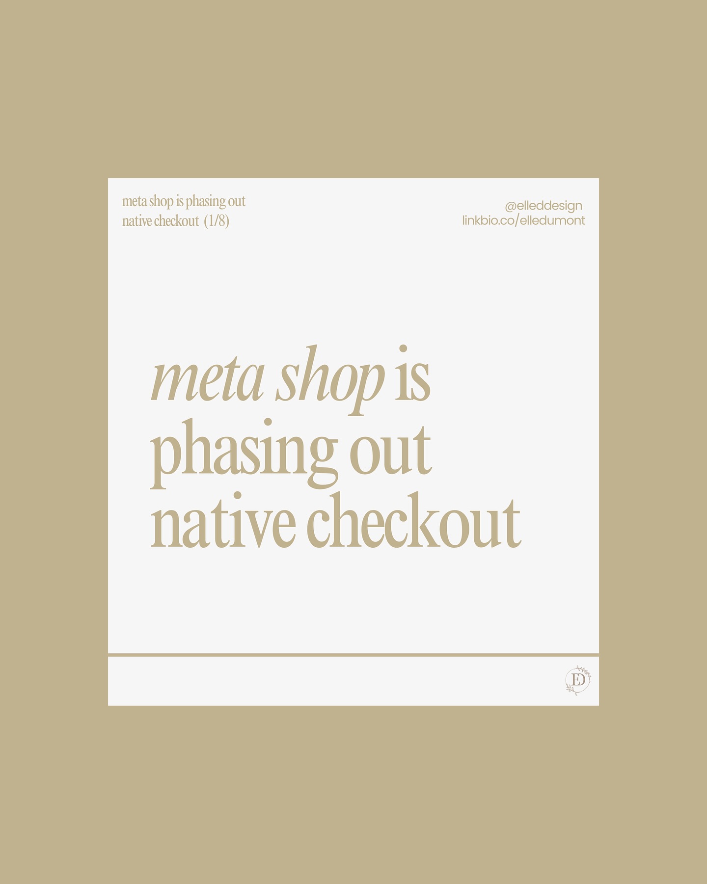 📢 Meta removed native checkout from Instagram + Facebook Shops in June 2025. By August, all purchases will need to happen on your own website (Shopify, Wix, etc.).
You’ll need:
✔️ Website checkout setup
✔️ Meta Pixel connected
✔️ Google Analytics (or similar)
✔️ Mobile-friendly, fast site
Shopify users, you’re mostly covered.
Running Meta ads? You’ll now choose “Website” as the conversion goal.
Thinking about Meta Verified? It can boost trust + visibility if you’re active on FB/IG. 💬
This is a major shift, and your website is now more important than ever.
Need one? Let’s talk. DM me. 💻