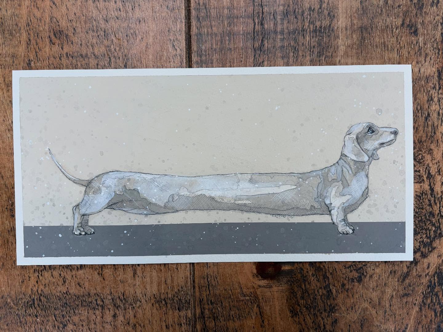 SOLD 🔔FLASH SALE 🔔 “Long Dog “ Now added onto my website under Studio Studies . There is only one of these .. ❤️
I’ve started packing up my studio in preparation for the house and studio move .. So over the next 2 weeks I will be adding items in the flas sale . These will include studio study originals in mounted and also mounted originals .. Keep 👀