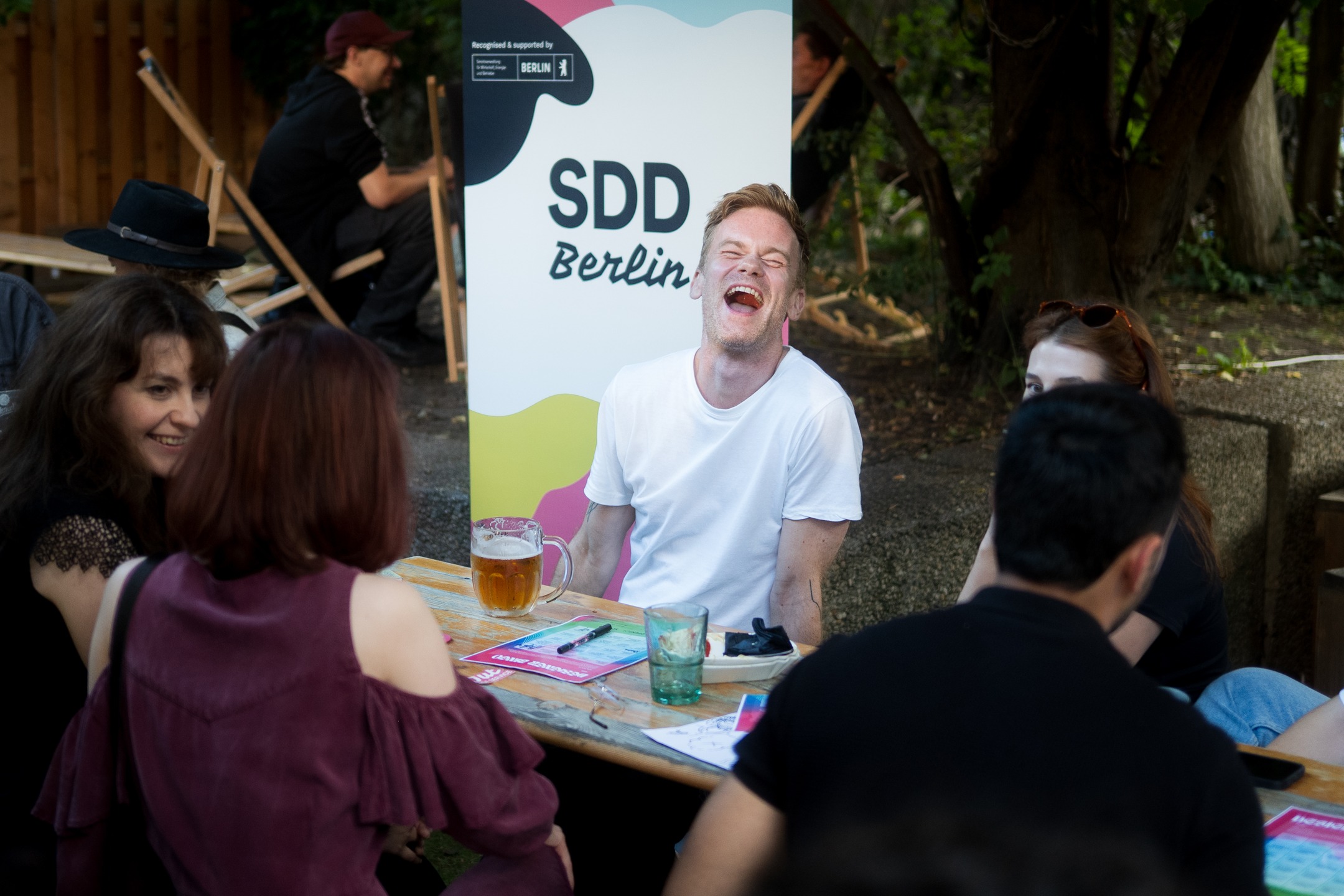 #Summer of #Service #Design & #Connection: Our Service Design #Community Shines Bright! 🌞
Wow, what an absolutely incredible evening we had last Friday at the Service Design Summer Gathering at James June! In an electrifying collaboration with @sddberlin, OPEN BLN, and the @servicedesignnetwork Berlin Chapter, we welcomed an amazing 104 designers and design enthusiasts who showed up to celebrate service design, embrace the summer vibes, and simply have a fantastic time!
The energy was palpable from the moment the doors swung open at 17:30! The air buzzed with excitement as guests dove into free drinks and delicious fries – which, we're thrilled to report, were devoured with gusto! It was truly inspiring to witness so many new connections forming and existing relationships deepening. People networked for hours, sharing insights and laughter under the summer sky. A huge shout-out to the James June team for their amazing service and for providing the perfect backdrop for our gathering!
Our interactive activities were a massive hit, especially #Designer #Bingo! The cheers were infectious as lucky #winners scooped up 5x Modulor vouchers and 10x drink vouchers in record time. And the little details made a big impact too: our new, smaller stickers were a huge success, and our dedicated community supporters absolutely loved their special "SDD Berlin 2025" acrylic button badges!
A heartfelt #THANK #YOU to every single person who came out and made this event such a phenomenal success! It's clear that #Berlin's #design #community is not just thriving, but bursting with #passion and #camaraderie. We loved seeing everyone come together – all communities, all career levels, parents, children, friends, and plus-ones. You truly made it an unforgettable evening of connection and good vibes!
Keep an eye out for more exciting collaborations and vibrant events from @sddberlin , @open.bln, and the @servicedesignnetwork Berlin Chapter!
Photos by the amazing @mariaturti – Mariia Klochkova
#ServiceDesignDrinks #sddberlin #summerparty #servicedesign #sdn #sdnberlin #Berlin #openbln #berlin