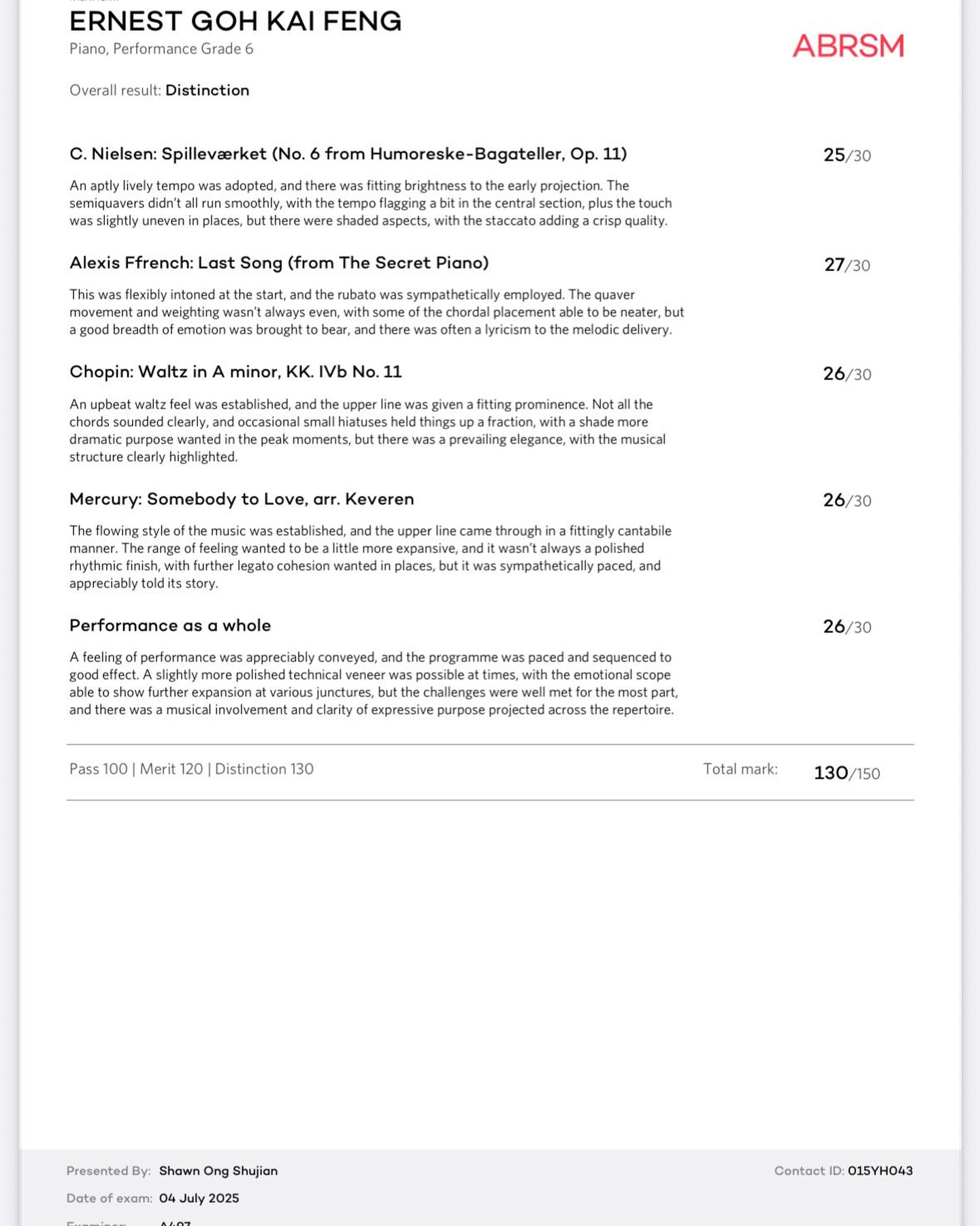 🏆 Distinction unlocked at Grade 6 — and it’s only been a little over a year of lessons! 👏🏼 Well done on this big win!
So proud of your progress and can’t wait to see where your musical journey takes you next. 🎶
#abrsm #sg #piano #examinations #music #teacher #privateteacher #musicschool #congrats #sgmommy #sgmom #tuition #primaryschool #pianoteacher #sgkids #sgdad #parents #achievement #pianolesson #pianoclass #classicalmusic