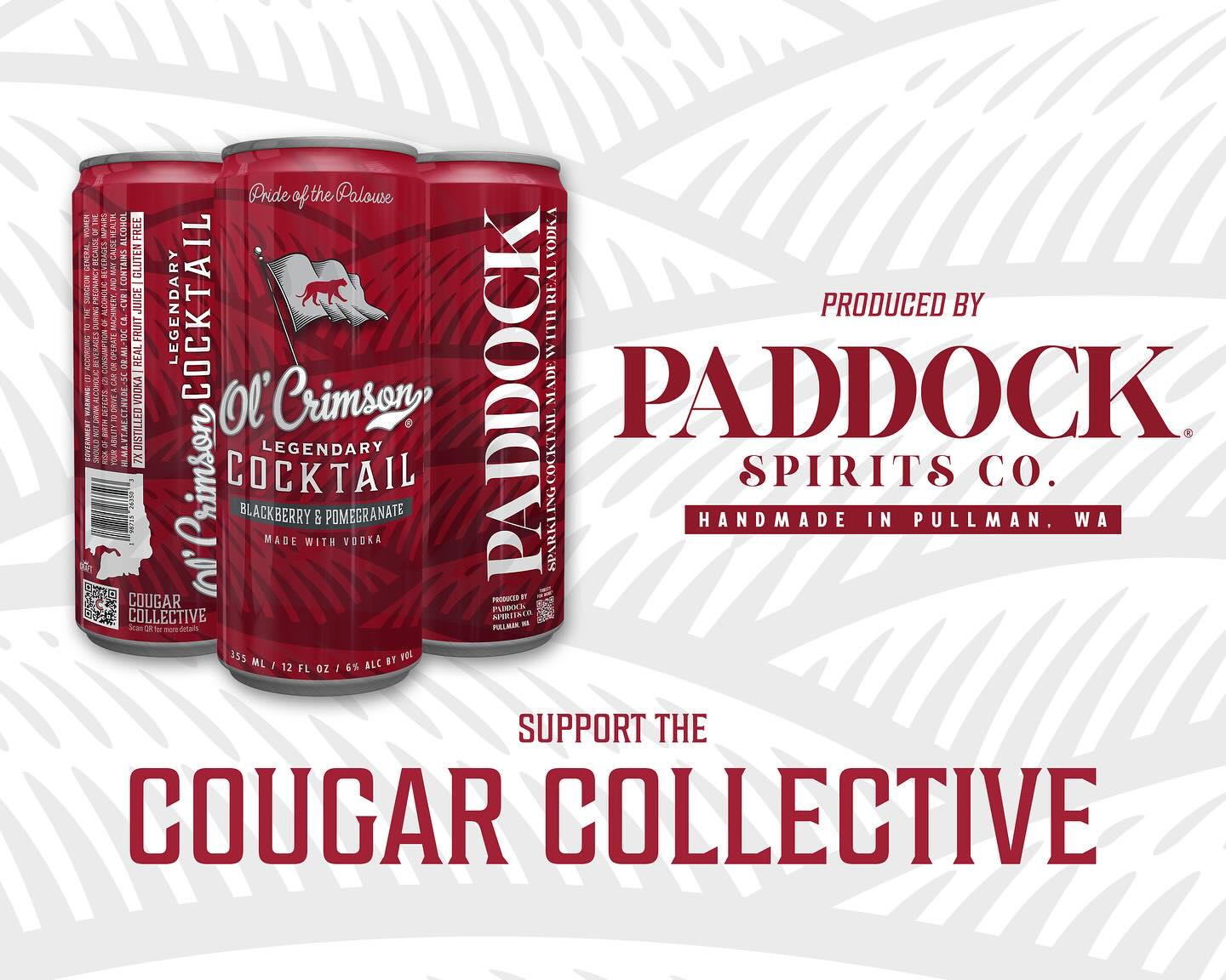We are so excited to announce our fall seasonal, The Ol Crimson Legendary Cocktail. We’ve partnered with @ol_crimson and @cougcollective to help raise funds for @wsucougars student athletes by creating a refreshing blend of robust late season blackberry combined with a kick of tart pomegranate, reminiscent almost of a blackberry lemonade. Make sure to request Paddock Ol Crimson Legendary Cocktail at your favorite bar, restaurant or grocery store. Join us 8.20 for a launch party at @marcopolobarandgrill #GoCougs #MadeOfCrimson