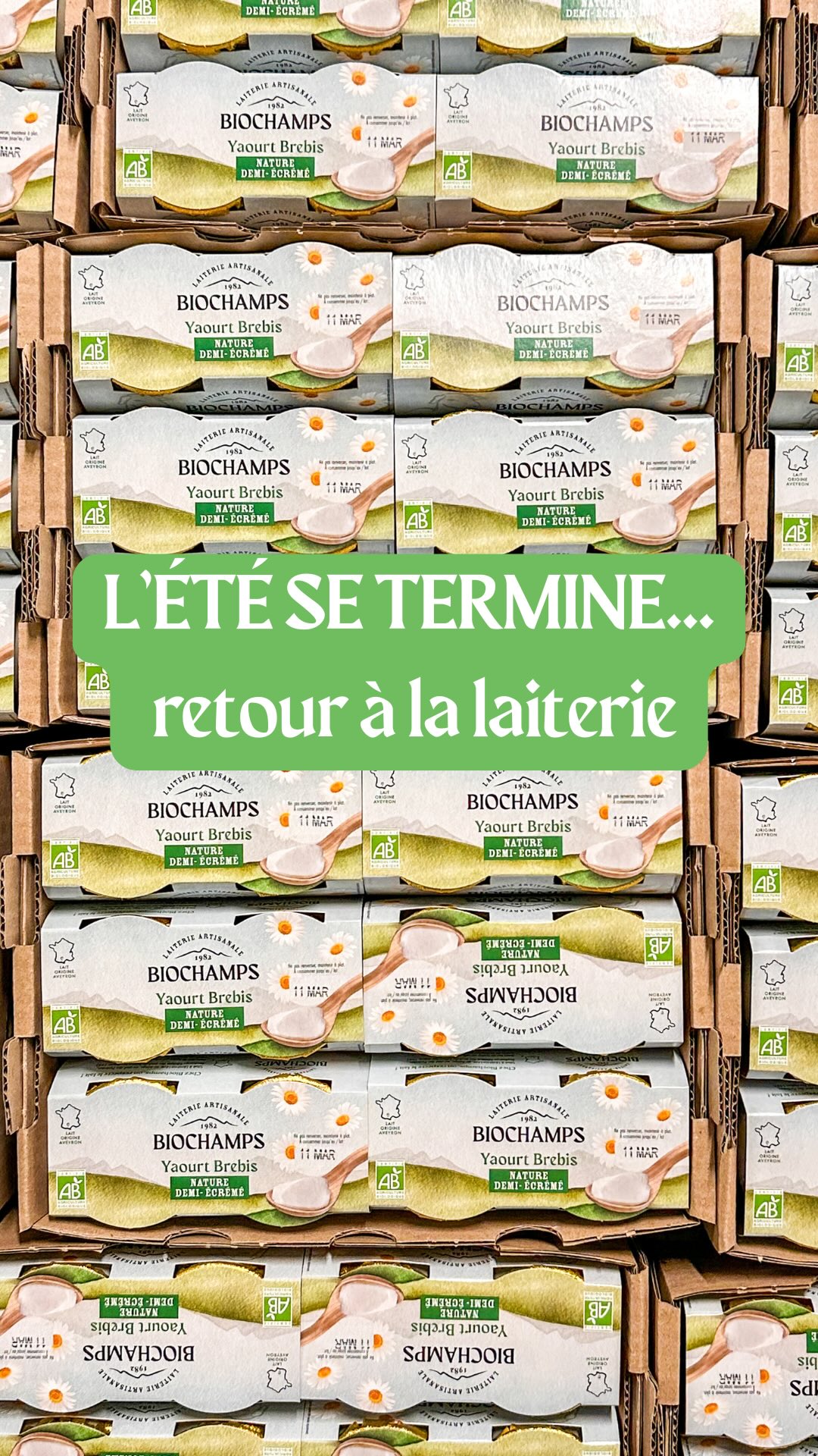 🌿Nous sommes de retour
Nous espérons que vous avez passé d’agréables vacances et que votre reprise se fera en douceur 😌
#biochampslaiterie #biochamps #ariege #laiteriebio #laiteriefrancaise #madeinfrance #bio #laiterieartisanale #brebis