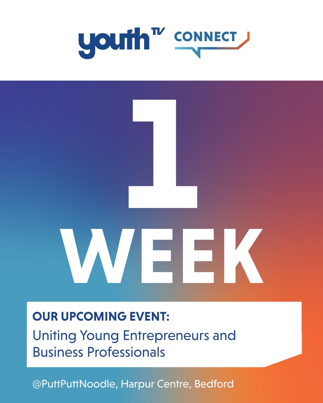 🚨 ONE WEEK TO GO! 🚨
YouthTV Connect is almost here – the ultimate networking event for young people and businesses 💼🔥
Whether you're building your brand, launching your career, or making new connections – this is the place to be.
🎟️ Get your ticket now – link in bio!
#YouthTVConnect #NetworkingEvent #YoungEntrepreneurs #BusinessNetworking #1WeekToGo #YouthInBusiness