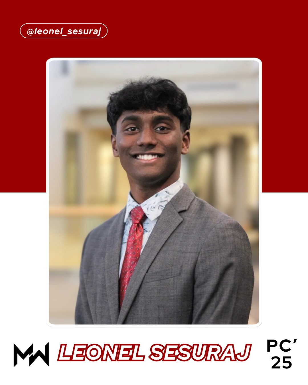 New Member Spotlight:
"Hey, my name is Leonel Sesuraj and I’m from Cleveland Ohio, majoring in Computer engineering and minoring in AI and management, I’m looking forward to playing intramural sports and getting to know the guys better at Marwood!"
@leonel_sesuraj