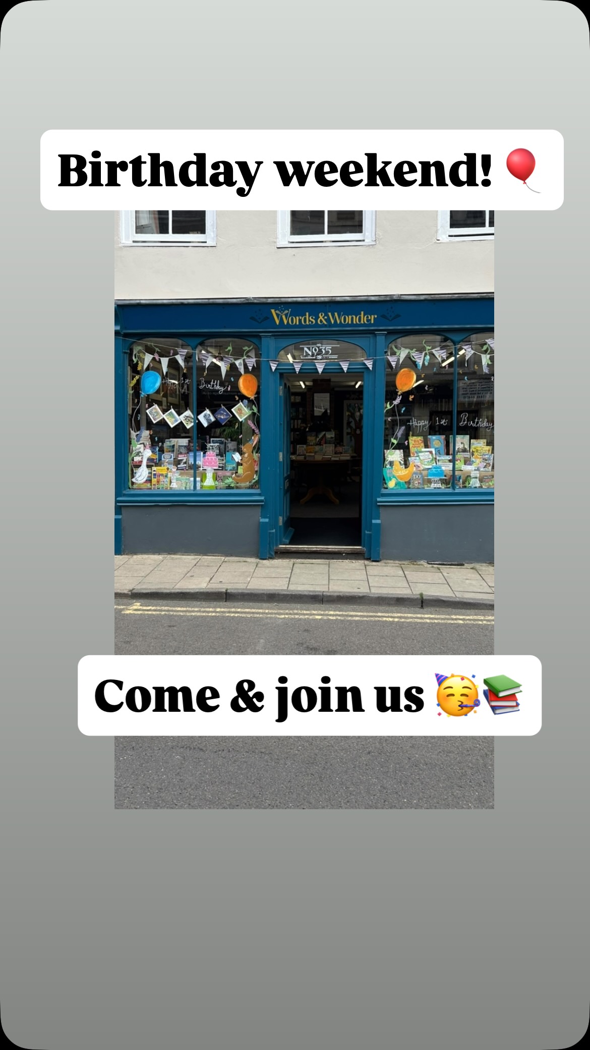 So just in case you didn’t know- it’s our 1st Birthday weekend coming up! Friday 1st & Saturday 2nd August 9.30 - 4.30pm.
We will have giveaways and competitions for you plus
*10% off all books, notebooks & cards for the two days.
*Two lovely authors joining us on Saturday to chat to you about their books and sign any you may want to purchase.
Camilla Balshaw @camillabalshaw will be with us from 11.45am
Sadie Norman will be joining us at 2pm.
*Launch of our new Words & Wonder bag at the special birthday price of £10 for the two days. It will hold a book or two,or three, or…….😉
* The launch of our reward card, where our lovely customers receive a stamp ( I have a lovely new star stamp ⭐️to play with!) for every £10 spent on books. 10 stamps = £10 off your next purchase.
We’d love to celebrate with you, so see you very soon. 🎂.
#downhammarket #bookshop #wordsandwonder #wordsandwonderbooks #independentbookshop #norfolk