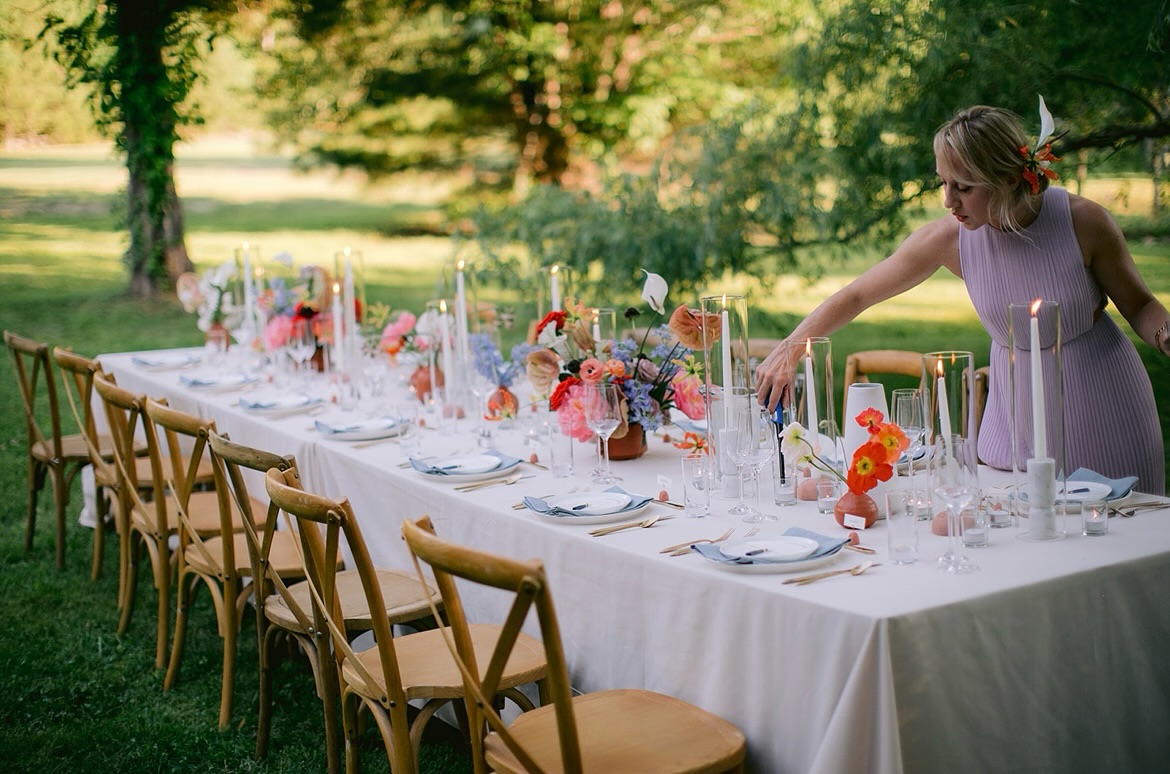 Putting on the finishing touches.