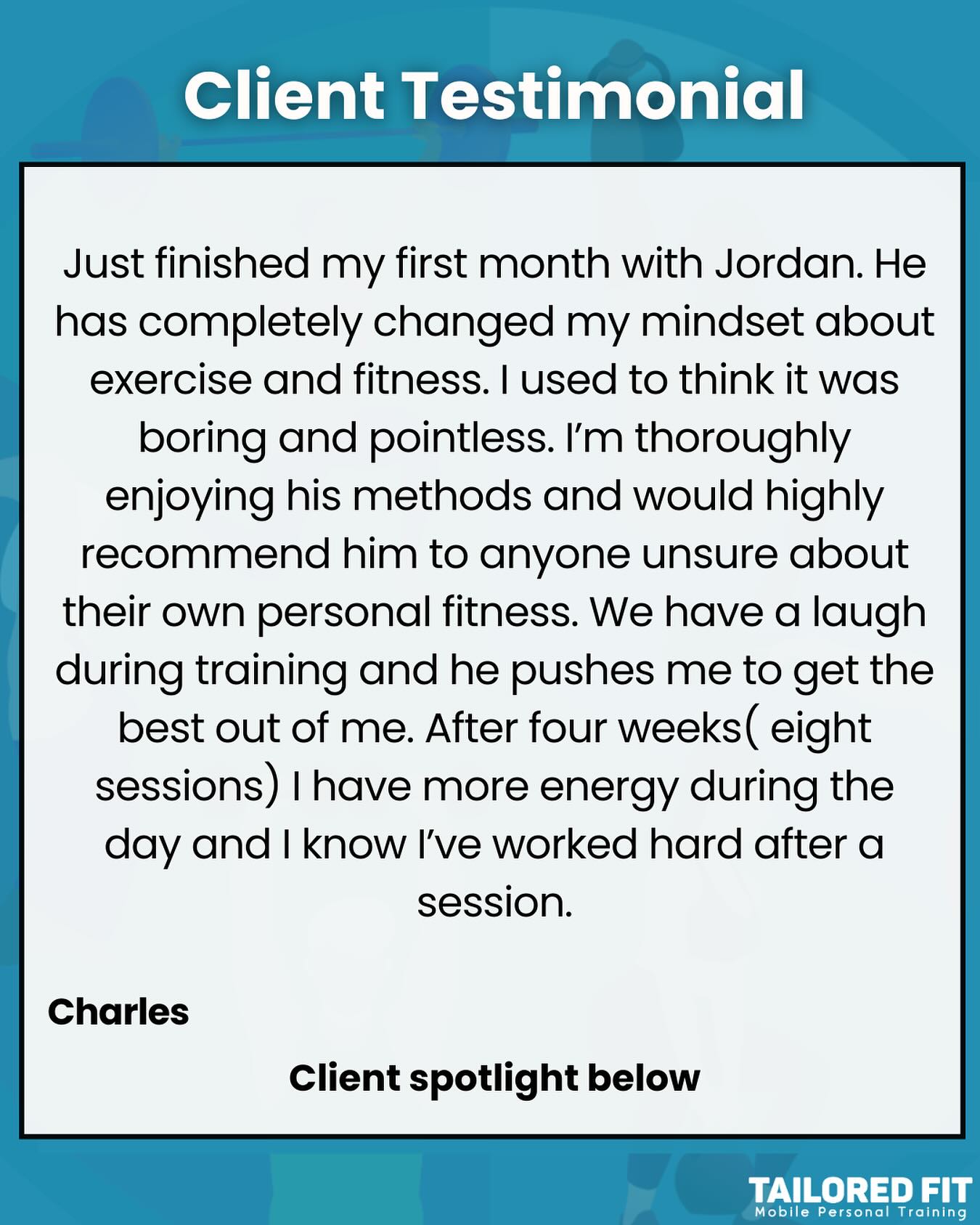 It’s a real privilege to be part of Charles’ comeback.
He’s faced more than his fair share of challenges — and yet, he shows up with a level of determination, commitment and consistency that most would struggle to match.
In Phase 1, we’ve focused on rebuilding a strong foundation — tailored and adapted to his body’s needs and progress. The training continues to evolve as he does and the results are speaking for themselves.
His regained fitness is already opening up more freedom and future opportunities with his family — and I’m really looking forward to see where this journey takes him next.