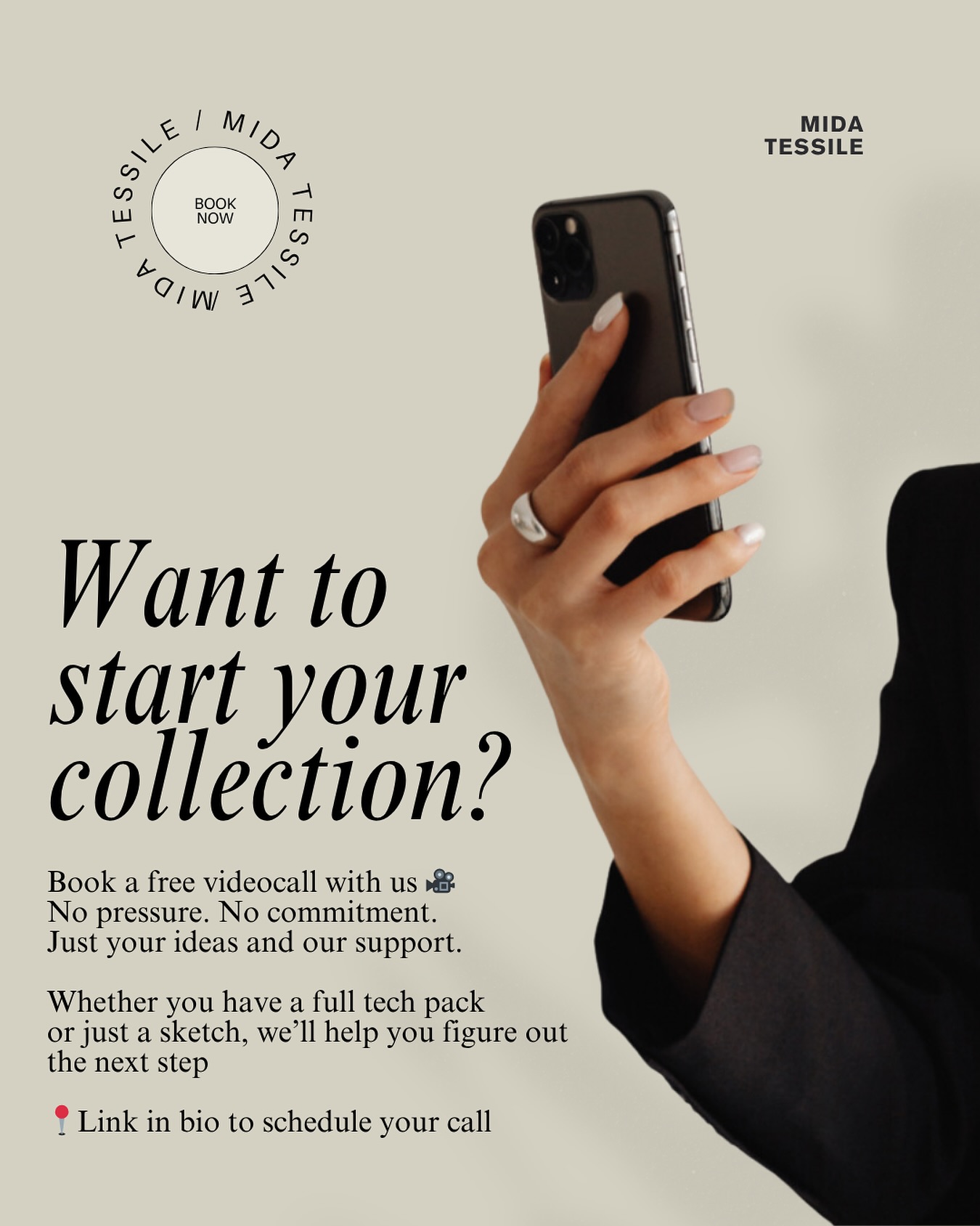 Your first step into knitwear production doesn’t have to be overwhelming.
Start with a free videocall, no stress, no pressure. Just 30 minutes to talk ideas, ask questions, and understand how we can bring your vision to life (even if you’re not 100% sure what it looks like yet).
🎥 Link in bio to book
🧶 We’re here to help, from sketch to stitch!
#HowToStartWithMida #FreeVideoCall #KnitwearSupport #PrivateLabelKnitwear #MadeInItalyKnitwear #FashionStartupHelp #NoMOQ #MidaTessile #SketchToStitch #KnitwearProduction #FashionMentorship #KnitwearMadeSimple