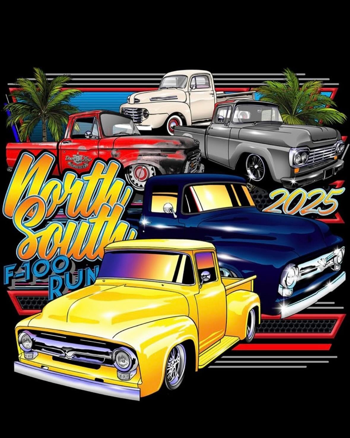 Don’t miss the 54th Annual @northsouthrun !
What: The oldest F100 truck show west of the Mississippi
When: August 15th & 16th, 2025
Where: Santa Maria, CA
Why: Because F100’s are bad ass and you’ll have a great time at the Mystery cruise and social mixer Friday, Show and Banquet Saturday
Who: Great group of F100 owners!