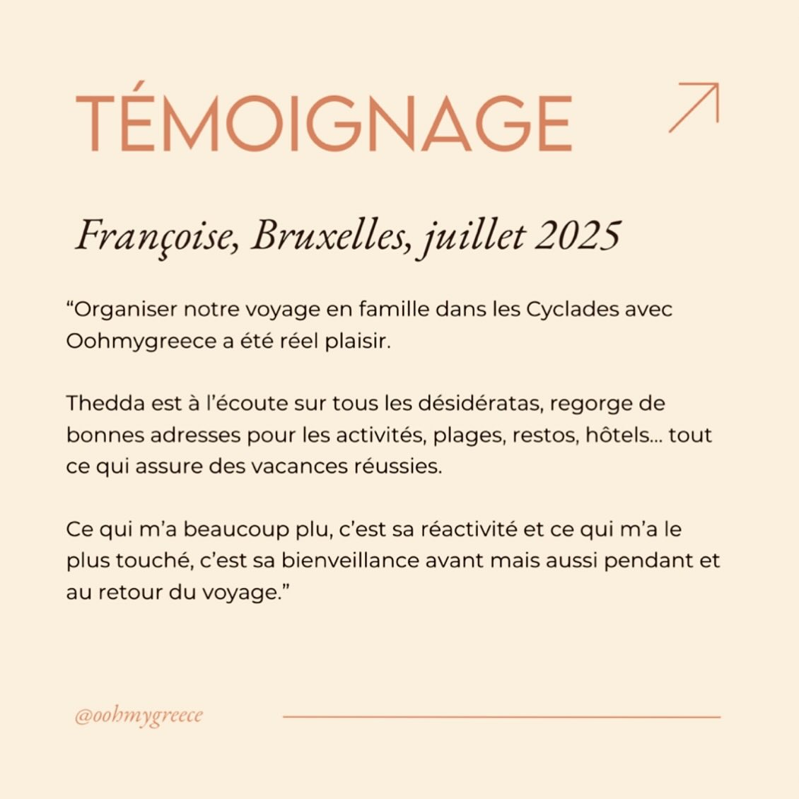 Vous êtes de plus en plus à visiter la Grèce avec Oohmygreece et c’est juste magique ! Vos retours sont ma meilleure récompense. Un énorme merci pour vos messages et confiance ! 💙#travelcoaching #visitgreece #greekvacation #familytrip #cyclades #islandhopping #vacancessurmesure #travelplanning