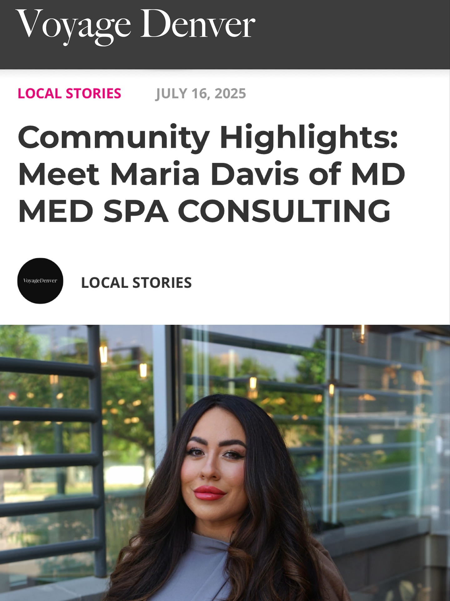 This feature in VoyageDenver isn’t just a milestone, it’s a reflection of purpose meeting preparation. MD Med Spa Consulting was born from resilience, grown through relationships, and built to elevate a new standard in aesthetic leadership.🏔️
To the leaders reshaping the industry with intention, integrity, and impact.
We are just getting started! 🚀
📰 Thank you @voyagedenvermag for this opportunity! Read the full article in my bio or visit Voyage Denver Magazine.
#coloradobusiness #purposedrivenlife #womensupportingwomen #leadership #resilience #aesthetic #medspastrategies @mjdlondon #plasticsurgery #featured #magazine