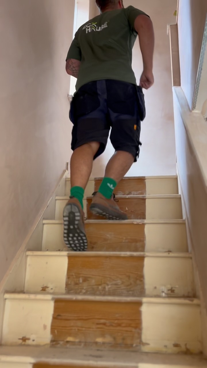 Hereโs the first look at the upstairs transformation in progress๐ก #renovation #house #chesterfield