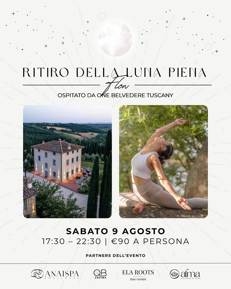 Thrilled to be part of this beautiful gathering in Tuscany
“Let the moon guide you back to yourself.”
I’m honoured to be contributing to the Full Moon Day Retreat at One Belvedere, Tuscany - a soul-nourishing evening of visioning, emotional release, collective healing, and rituals under the Aquarius Full Moon and Sturgeon Moon 🌕 ♒️
With moon water blessings, reiki, drumming around the fire, and a thoughtfully curated garden dinner — this retreat is a space to pause, reflect, and realign.
📍Saturday, 9 August | 5:30–10:30 PM
Loc. Belvedere 1, Poggibonsi
onebelvedere
Investment: €90
To reserve your spot, you can WhatsApp: +39 392 694 2919
#fullmoonyoga #luxuryretreats #wellness #holisticliving #sustainablefarm