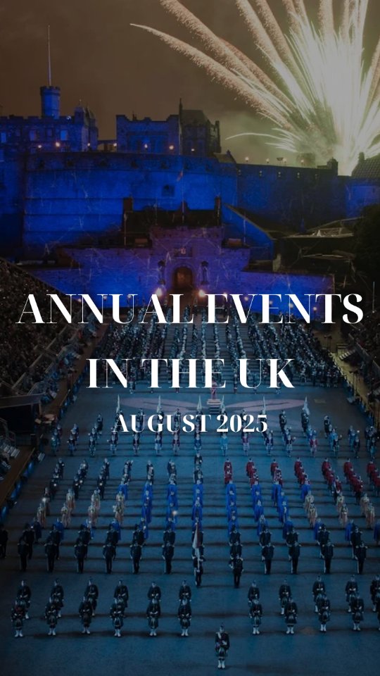 Annual events in the United Kingdom in August 2025
⠀
Experience Britain through its summer celebrations – plan your journey to match the rhythm of local traditions and unforgettable festivities
⠀
📌 The Royal Edinburgh Military Tattoo | August 1 – 23
⠀
Launched in 1950, it has become a symbol of Scotland's national pride and cultural wealth. With performances by global musicians, cultural troupes, and the stirring sound of the Lone Piper, each year's show offers a fresh theme
⠀
In 2025, Royal Edinburgh Military Tattoo celebrates its 75th anniversary with outstanding show ‘The Heroes Who Made Us’
⠀
📌 Edinburgh Festival Fringe | August 1 – 25
⠀
Every August, the world’s largest arts festival transforms Edinburgh with thousands of performers across the city, offering everything from theatre and comedy to music, dance
⠀
📌 Cowes Week | 2 – 8 August 2025
⠀
One of the most prestigious events in the sailing world, attracting over 1000 yachts and 8000 competitors, including many of the sport’s top names
⠀
📌 Edinburgh Art Festival | 7 – 24 August 2025
⠀
Scotland’s largest visual arts festival, held each August, showcases contemporary exhibitions and events across Edinburgh’s museums, galleries, and artist-run spaces
⠀
📌 Bristol International Balloon Fiesta | August 8 – 10
⠀
Held annually at Ashton Court Estate, Bristol’s balloon fiesta is Europe’s largest of its kind, featuring over 100 balloons at sunrise and sunset, fireworks, and three days of family fun
⠀
📌 Creamfields | August 21 – 24
⠀
One of the UK’s top electronic music festivals, bringing global DJs and huge crowds to Cheshire each August for high-energy sets and cutting-edge staging
⠀
📌 Notting Hill Carnival | August 24 – 25
⠀
London’s biggest street festival celebrates Caribbean culture with live music, vibrant floats, global acts, and authentic cuisine filling the streets
⠀
📌 Blackpool Illuminations
⠀
The Festival of Light adds a modern flair to the Illuminations, kicking off with a star-studded Switch-On Weekend and curated light performances
⠀
➡️ Get in touch with our Luxury Travel Specialists on +44 746 786 23 53 | reservations@serenitymiles.com