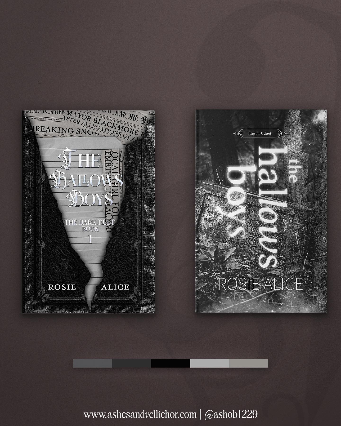 Still working through projects from this past week so I will more than likely be scarce on socials. That just means I am going to share projects that I’ve loved working on instead. NBD. Like… @therosiealice The Dark Duet, their hardcover editions and @the.midnight.bookshelf editions . I love how cohesive they are next to one another but also how custom they are to the storys themselves. The crypt and the journals? Such a stan.
#Ashesandvellichor #ashesandvellichordesigns #bookcoverdesigns #coverdesigner #freelancer #freelancecoverdesign #photoshopcc #graphicdesign #graphicdesigner #bookdesign