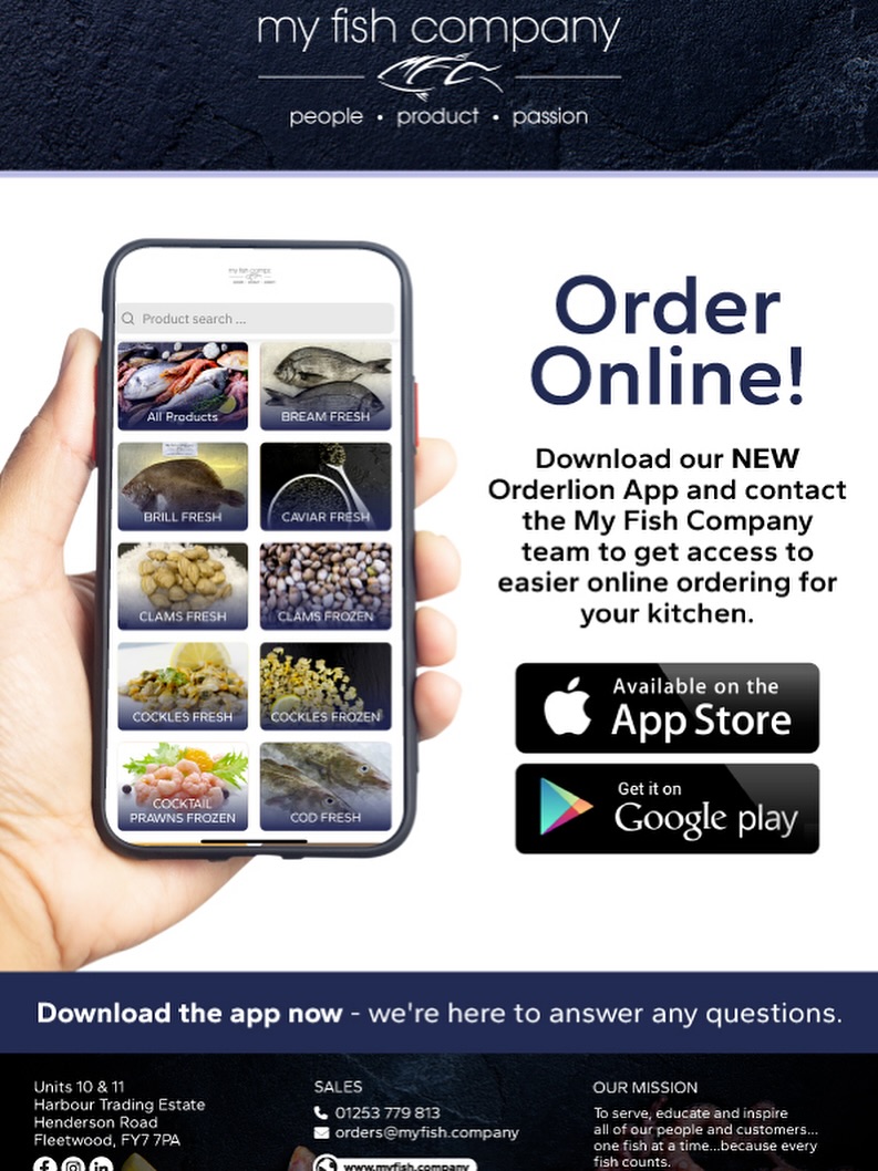 📣 Calling all chefs!
Get ready to revolutionise your seafood ordering with My Fish Company’s brand new app.
Orderlion! 🦁 streamlines your ordering process, making it quicker and easier than ever to get the freshest fish delivered straight to your kitchen.
✅ Download now and experience the future of seafood sourcing!
Ps. You’ll need to contact your Account Manager or the office to get full access.
#MyFish #OrderLion #ChefLife #Seafood #FreshFish #NewApp #KitchenEfficiency #FoodService