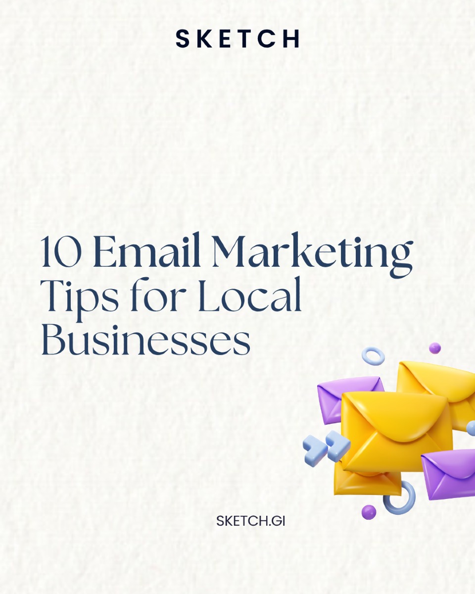 ✉️ Local business? Your inbox can be your biggest asset.
Here are 10 email marketing tips to help you get seen, opened & clicked.
📩 Save this post and start sending smarter.
#EmailMarketing #GibraltarBusiness #SketchMarketing #MarketingTips