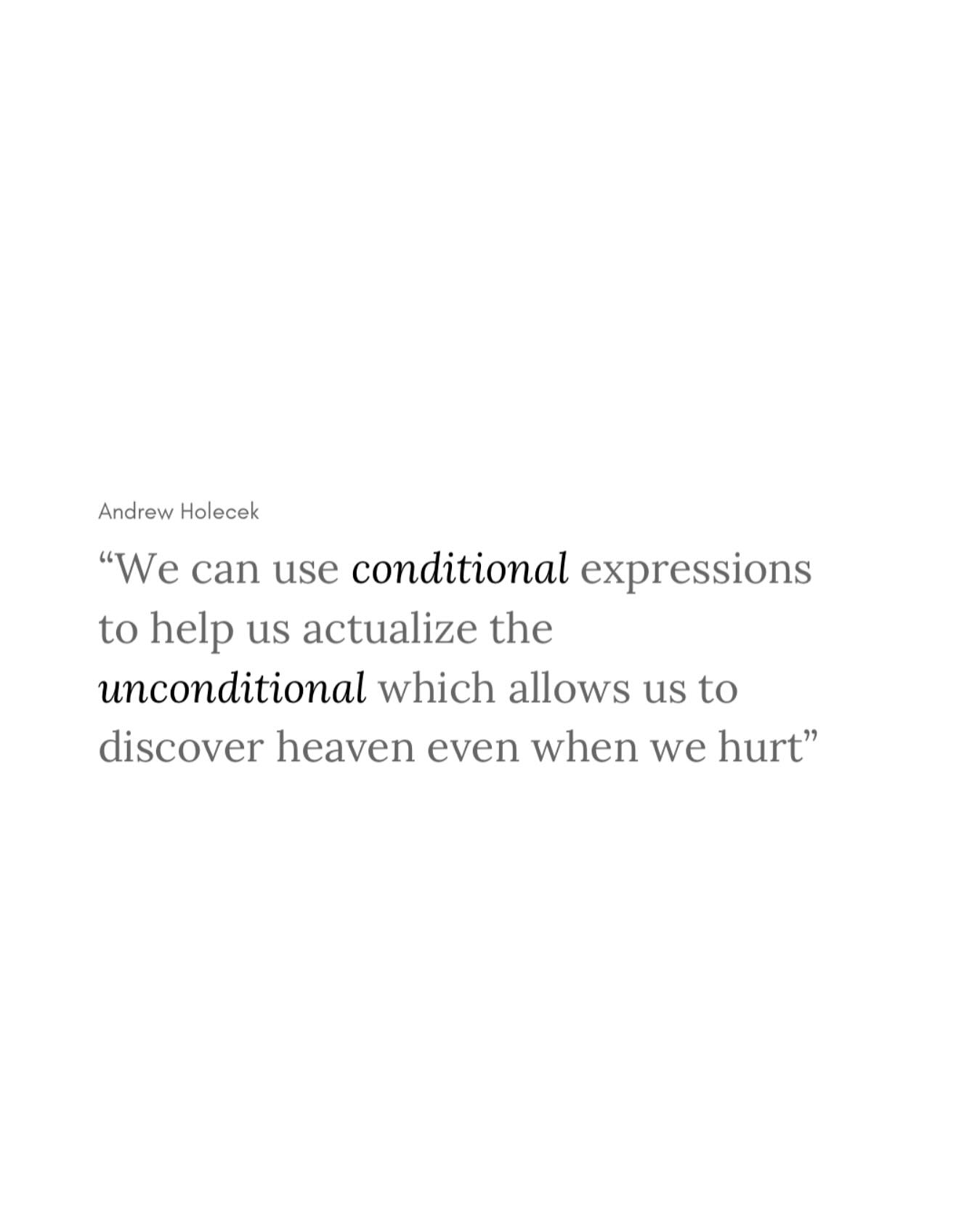 CONDITIONAL = inherent limitations in being the human body experience. Duality
UNCONDITIONAL = Emptiness, openness, non duality
From the book:
Reverse Meditation: How to Use Your Pain and Most Difficult Emotions as the Doorway to Inner Freedom
by Andrew Holecek @andrewholecekauthor
.
.
.
.
#reversemeditation#oneness#wholeness#emptiness#meditation##buddhistwisdom#andrewholecek#book#spiritualawkening#lifepractice#life#reality#duality#polarity#onenesssstudio#duality#nondualmind#conditionalandunconditonal#unity#coarty#onenesssstudio