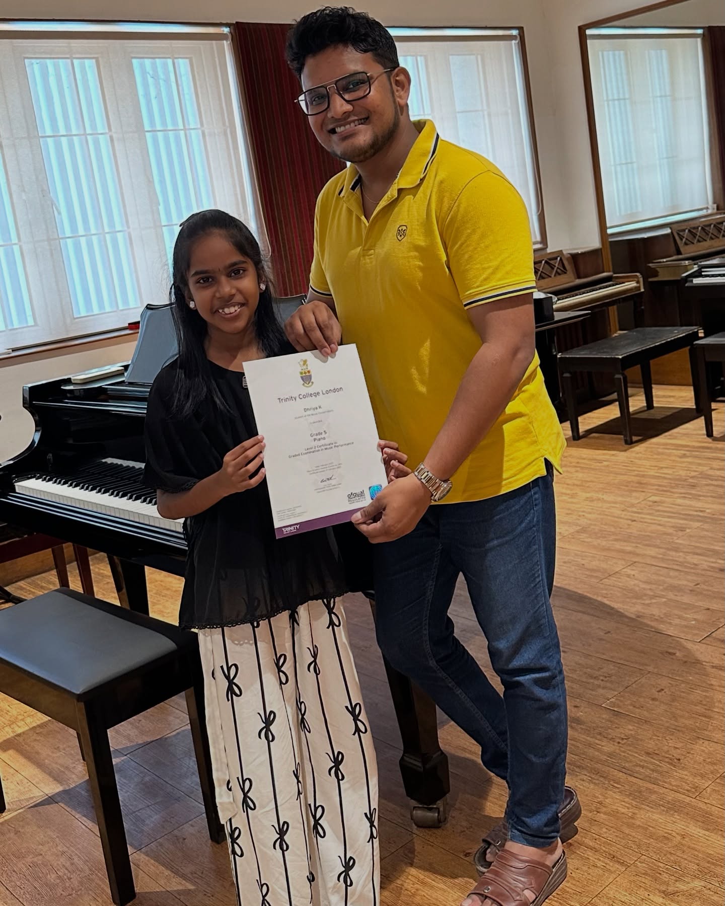 Happy to share my little one Dhriya who had passed Grade 5 Piano recently from KM Music Conservatory College