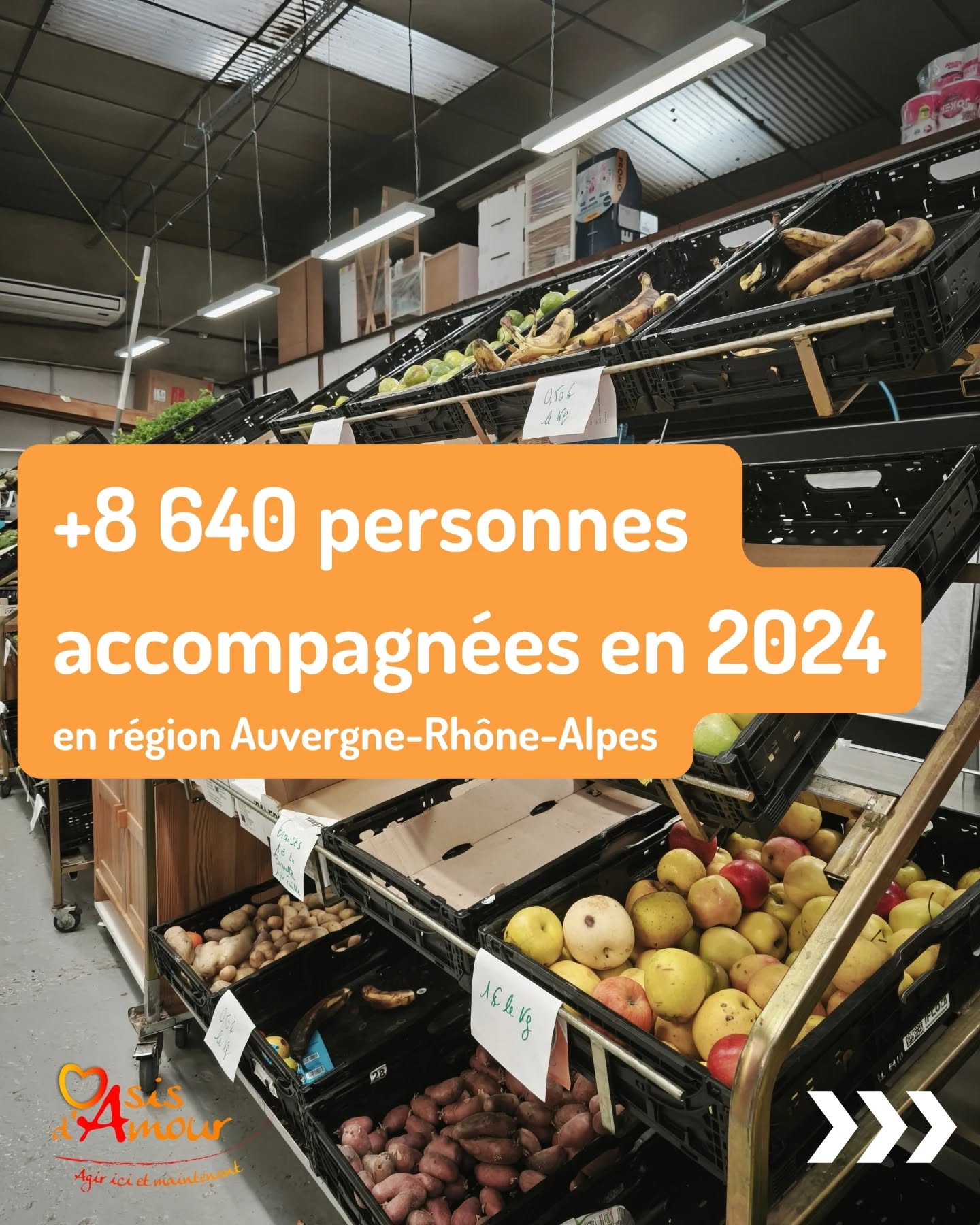 +8 640 personnes accompagnées en 2024 dans nos épiceries sociales et solidaires en Auvergne-RhÎne-Alpes !
Un chiffre qui tĂ©moigne de lâutilitĂ© â et de lâhumanitĂ© â de nos actions quotidiennes.
đRĂ©partis sur nos sites de Vaulx-en-Velin, GleizĂ©, Saint-Laurent-sur-SaĂŽne et Chavanoz, ces milliers de bĂ©nĂ©ficiaires viennent chercher bien plus que des produits : du lien, de lâĂ©coute, de la dignitĂ©.
𧥠Comme le dit si bien une bénéficiaire de 67 ans à Vaulx-en-Velin :
« Je rencontre des gens, je parle un peu, et je repars le panier rempli. Câest important pour moi. »
đ Merci Ă tous ceux qui rendent cela possible : bĂ©nĂ©voles, donateurs, partenaires.
đ Vous aussi, vous pouvez agir avec nous : www.oasis-damour.com/faire-un-don
#OasisDAmour #SolidaritĂ© #ĂpicerieSolidaire #Engagement #PrĂ©caritĂ©Alimentaire #AgirIciEtMaintenant #InclusionSociale #VaulxEnVelin #GleizĂ© #SaintLaurentSurSaĂŽne #Chavanoz #AuvergneRhĂŽneAlpes #Soutien #LutteContreLaPrĂ©caritĂ© #LienSocial #ĂconomieSolidaire #Don #BĂ©nĂ©volat #ImpactSocial #Merci